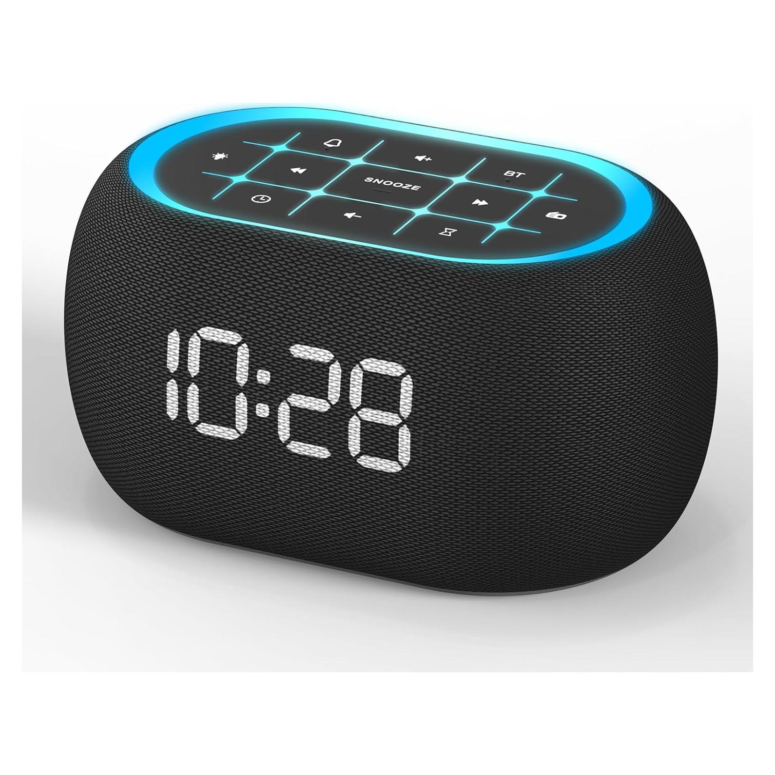 Reloj Despertador ANJANK Bluetooth FM con Luz Nocturna