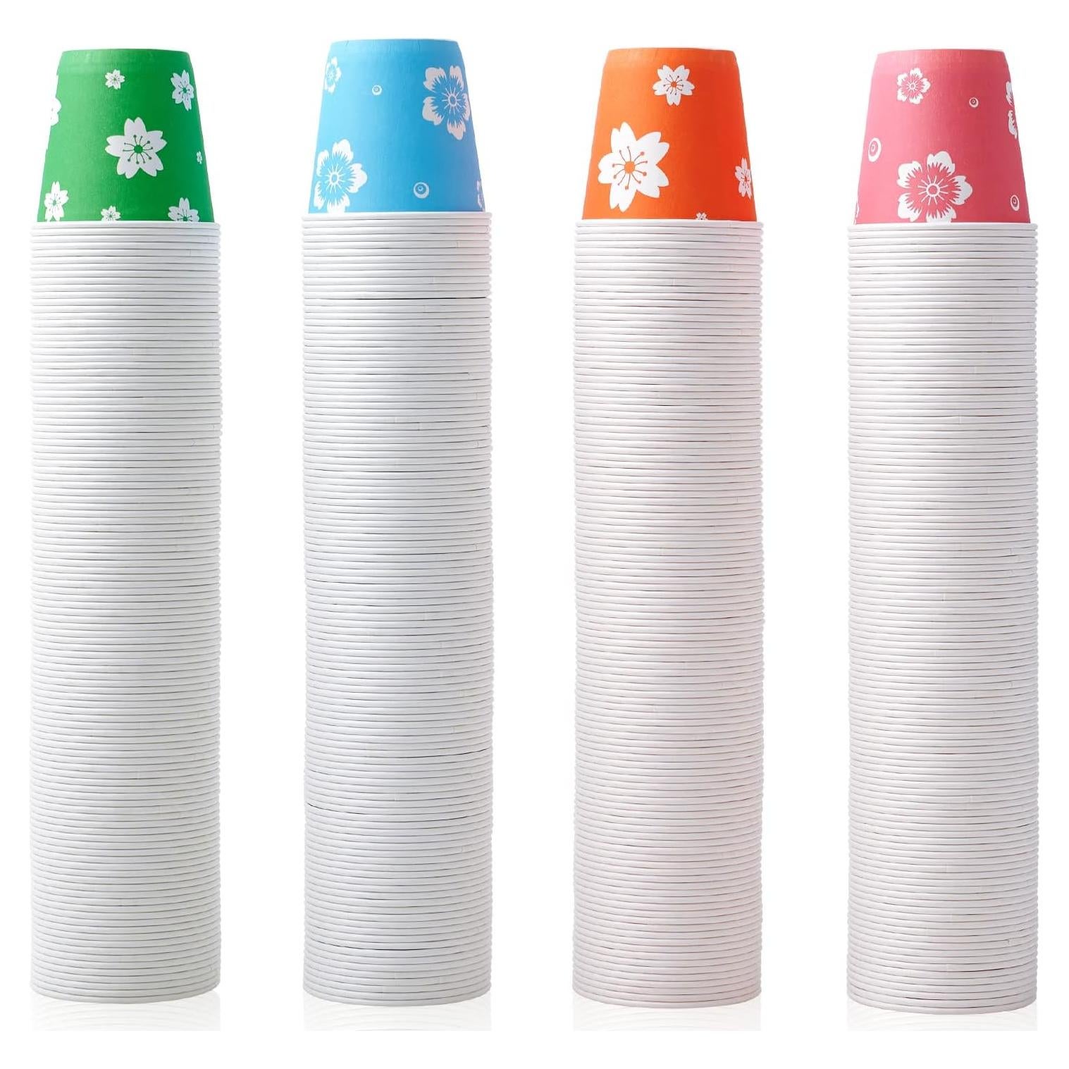 Vasos Desechables de Papel LITOPAK 400 Paquete 3oz Coloridos