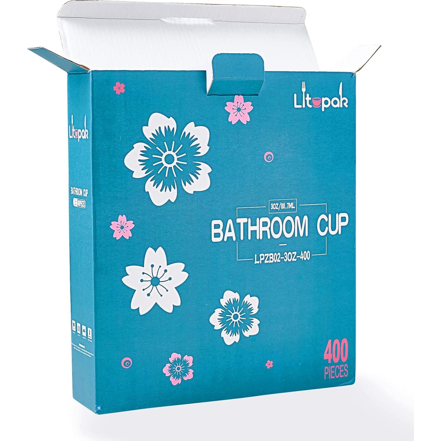 Vasos Desechables de Papel LITOPAK 400 Paquete 3oz Coloridos