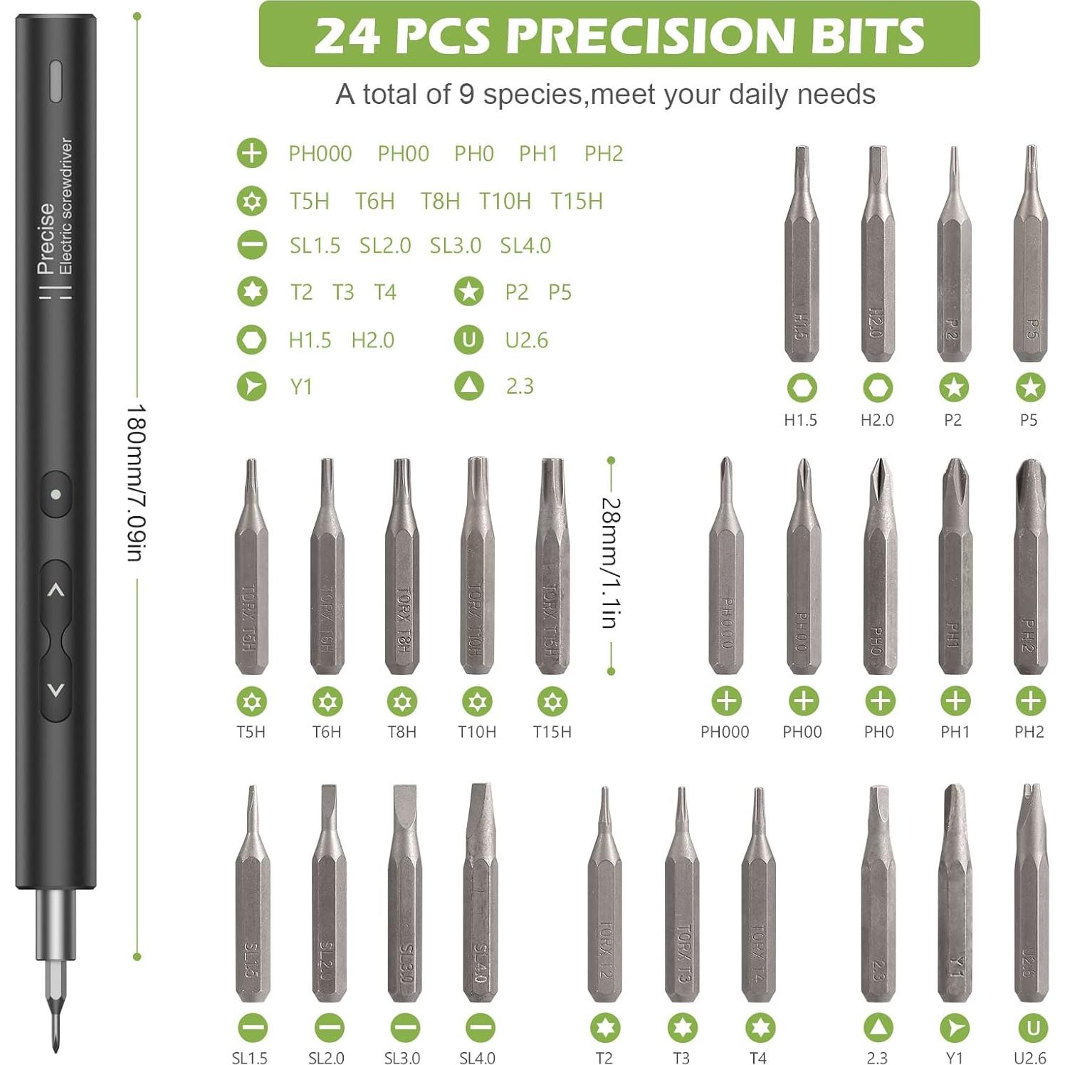Destornillador Eléctrico de Precisión KeeKit 28 en 1 Recargable