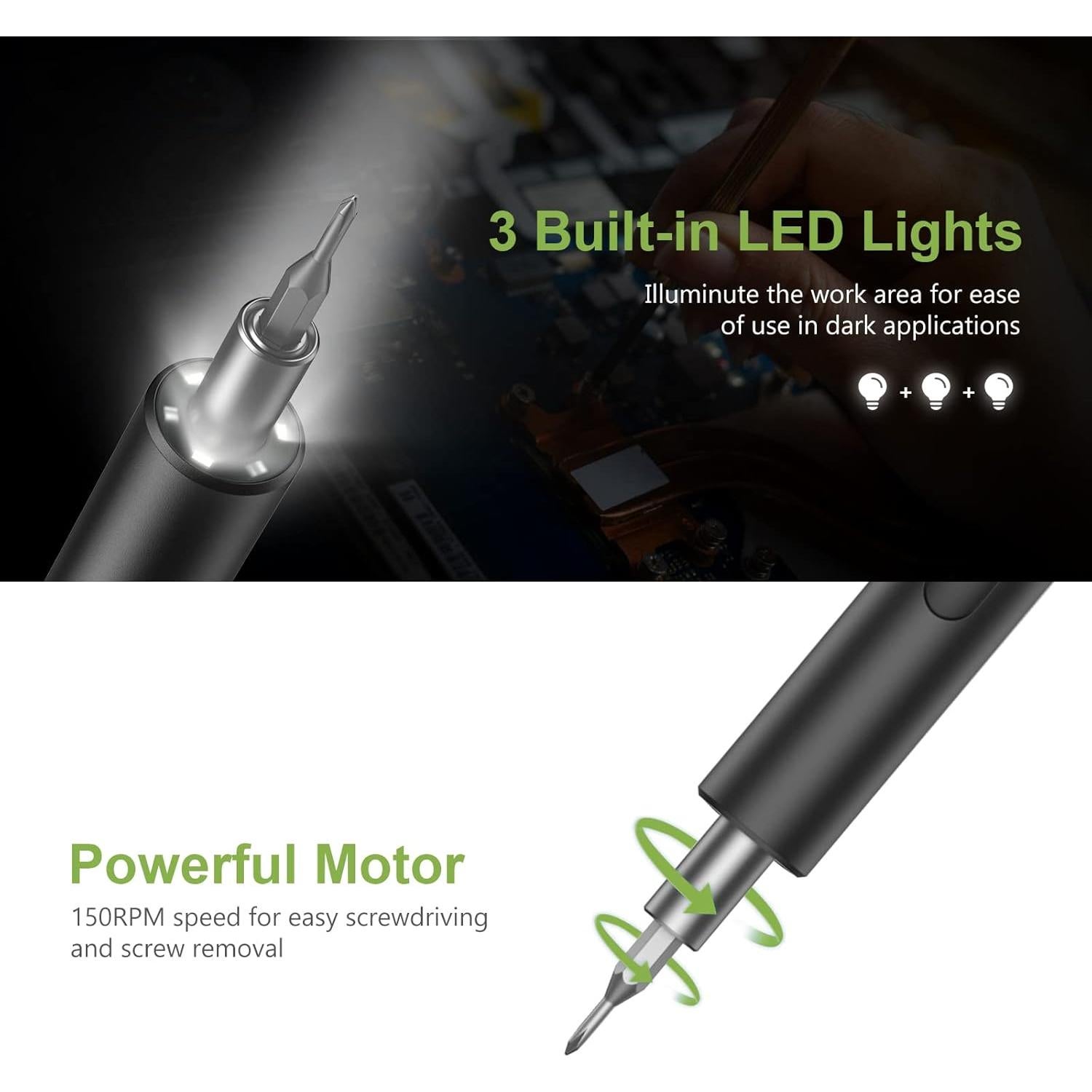 Destornillador Eléctrico de Precisión KeeKit 28 en 1 Recargable