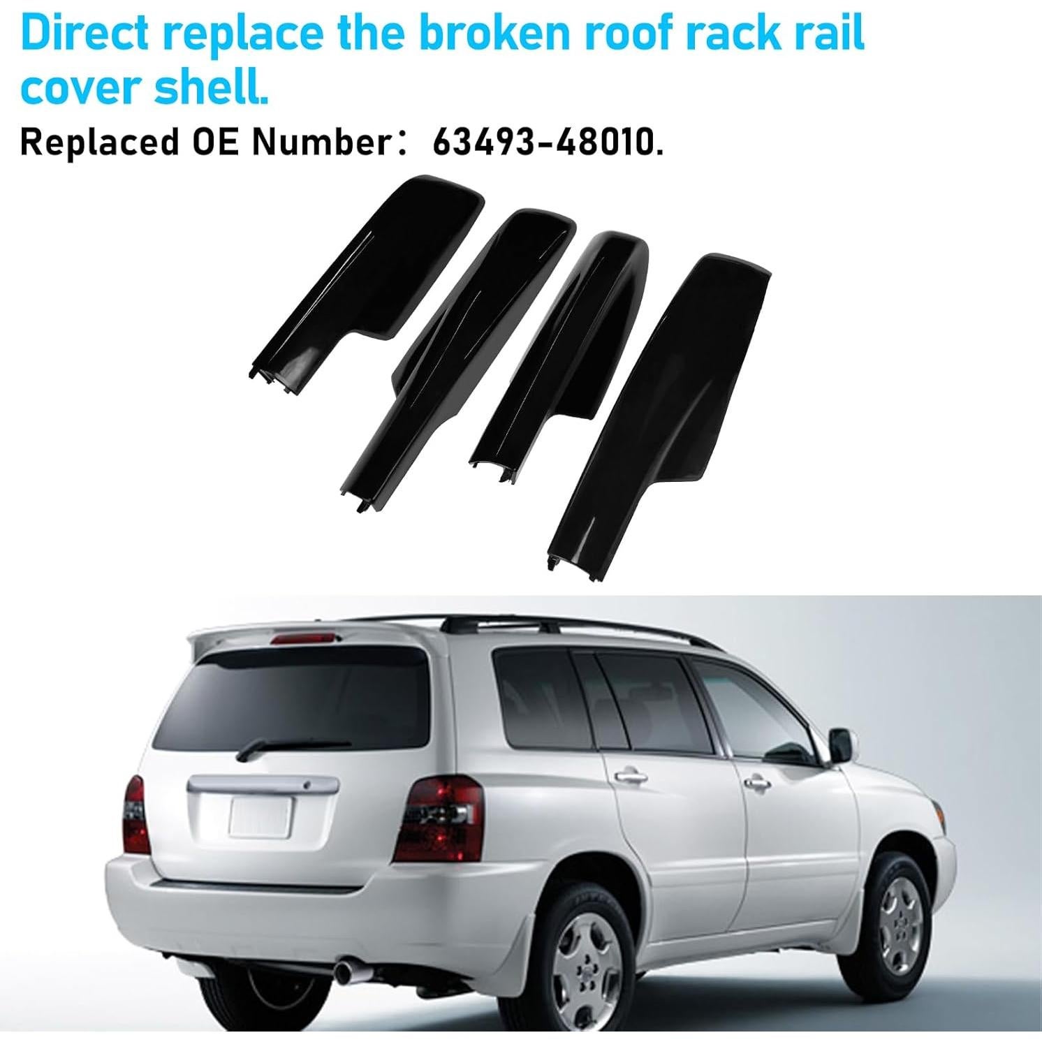 Cubiertas de Riel de Techo TTCR-II para Toyota Highlander 2001-2007