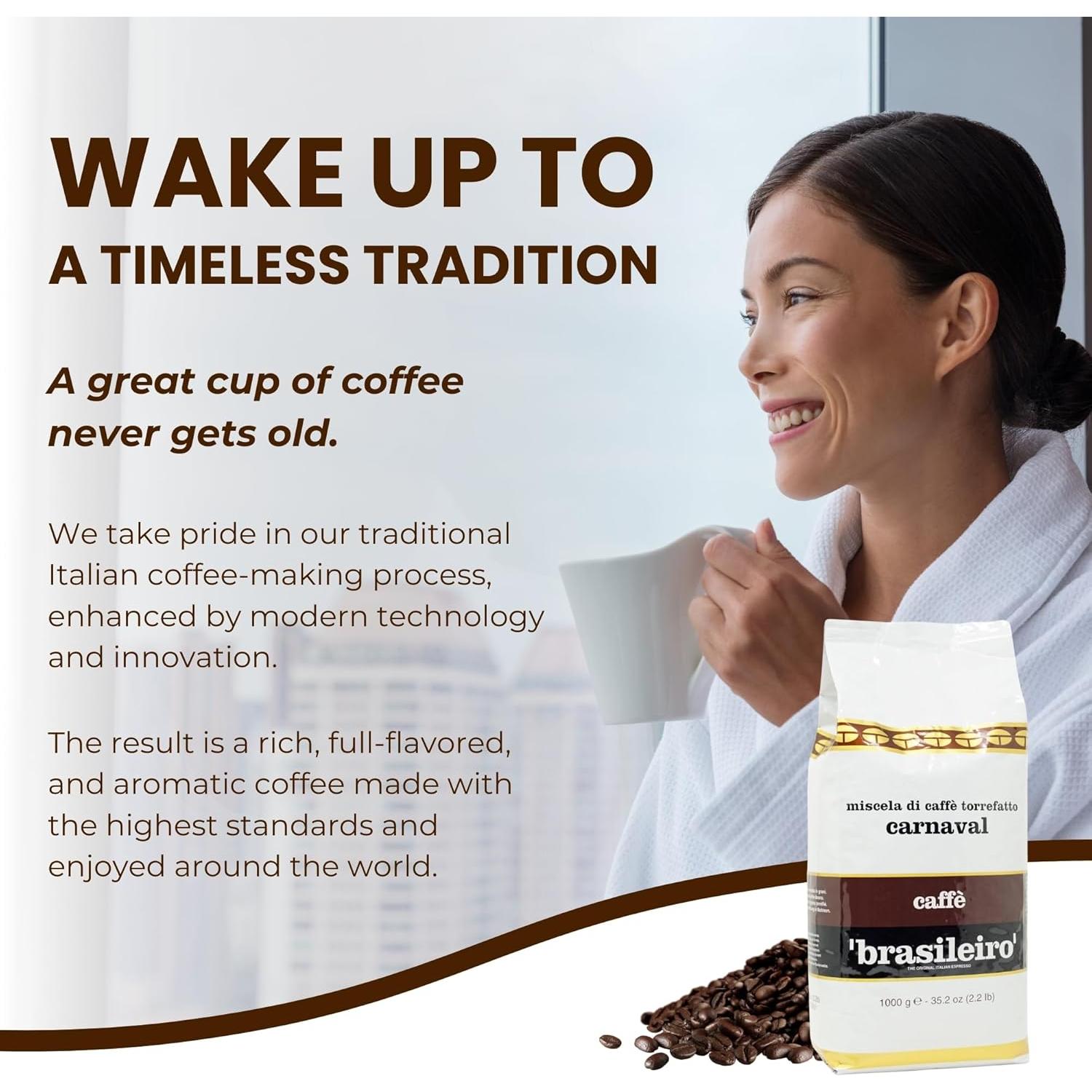 Granos de Café Espresso Danesi Brasileiro - 1 kg Tostado Medio