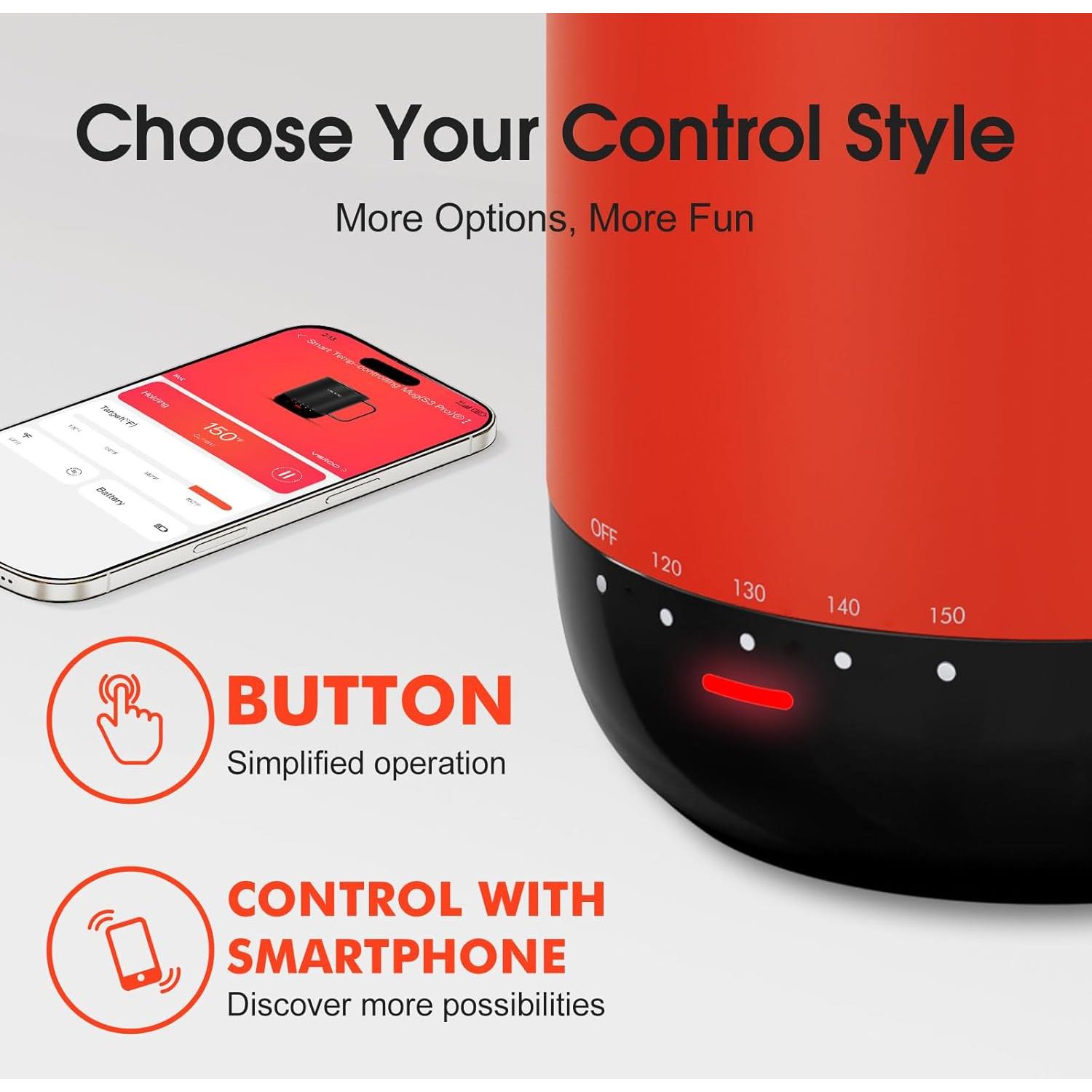 Taza Inteligente Autocalentable VSITOO S3 Pro 414 ml Rojo