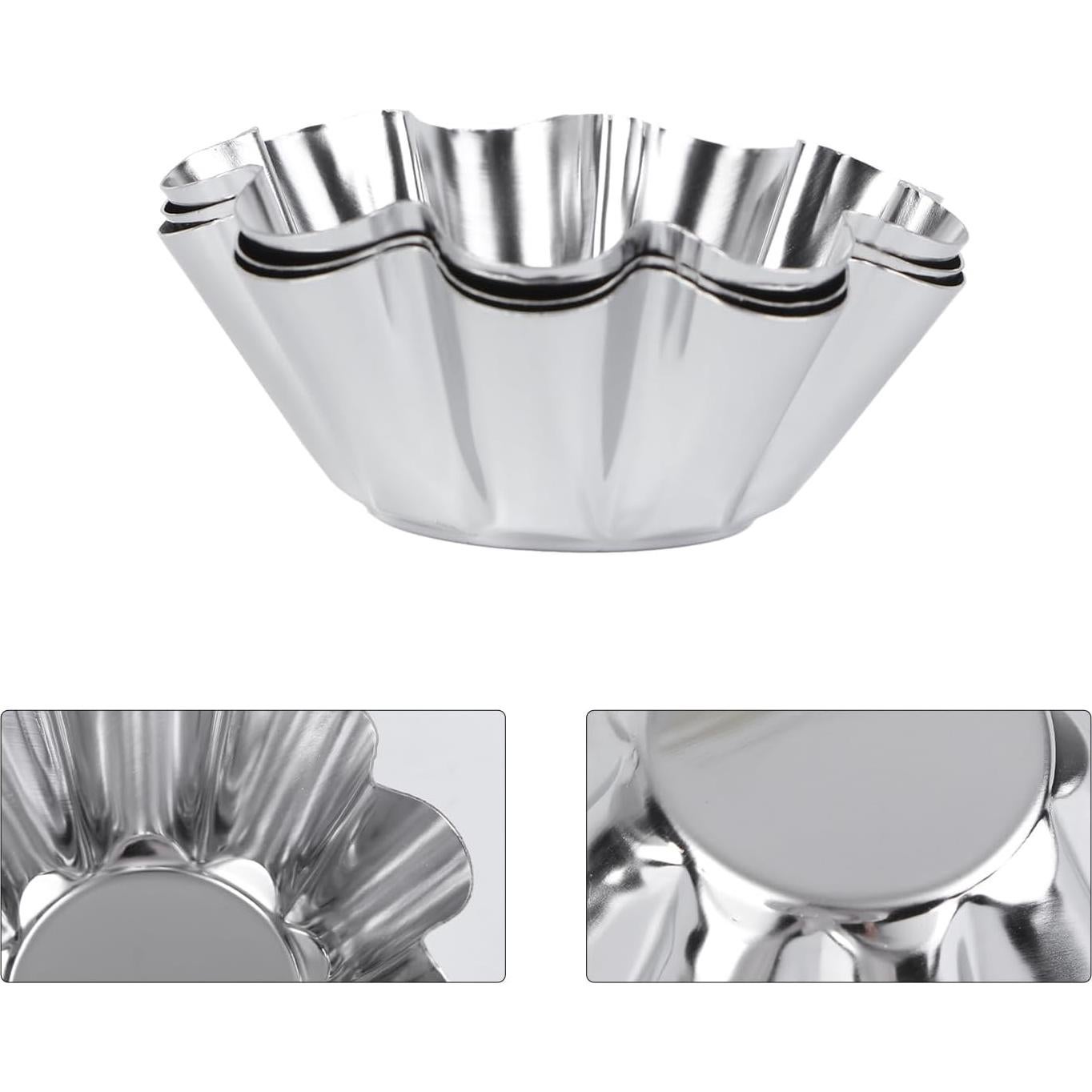 Moldes para Tartas Mikinona 6pcs Acero Inoxidable Antiadherente