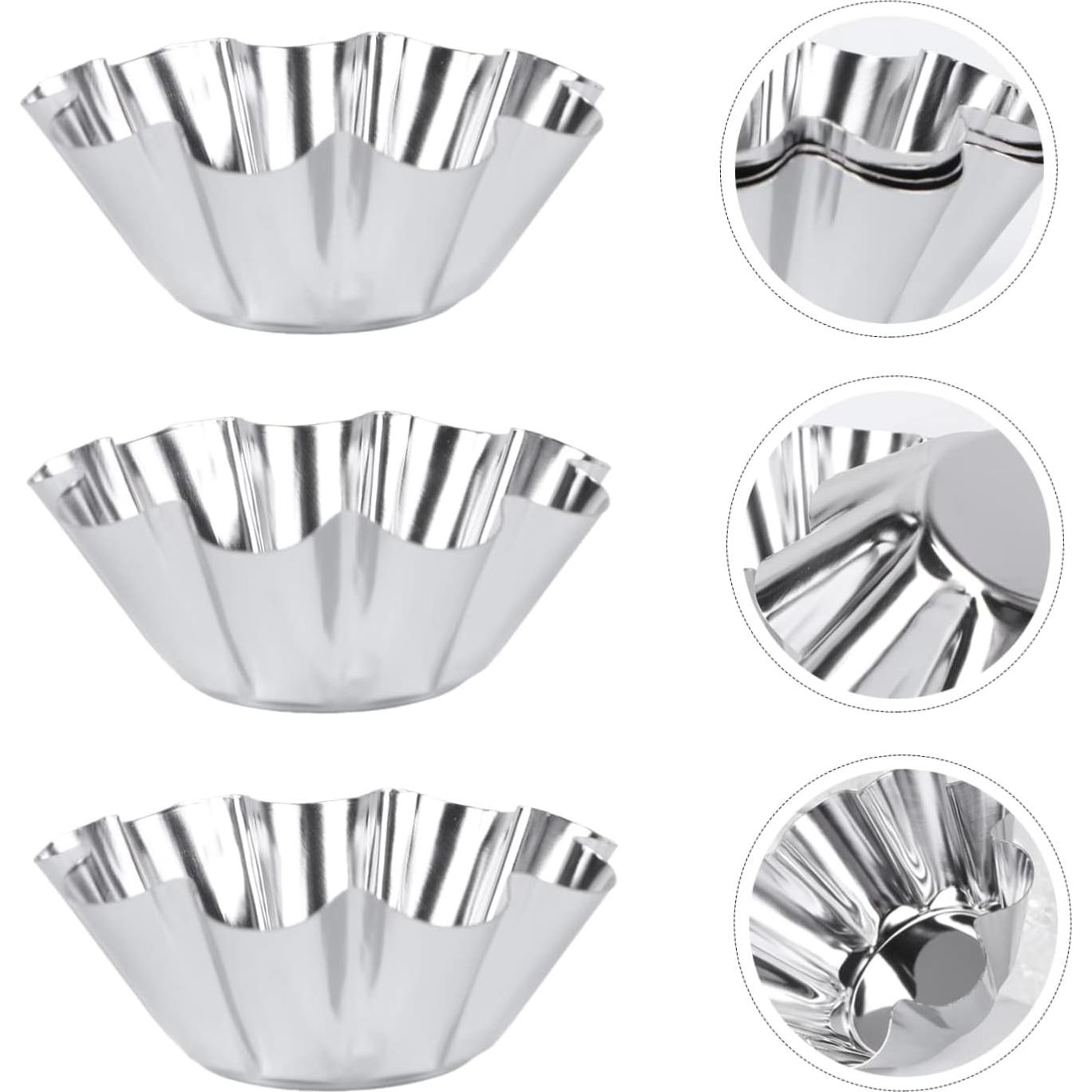 Moldes para Tartas Mikinona 6pcs Acero Inoxidable Antiadherente