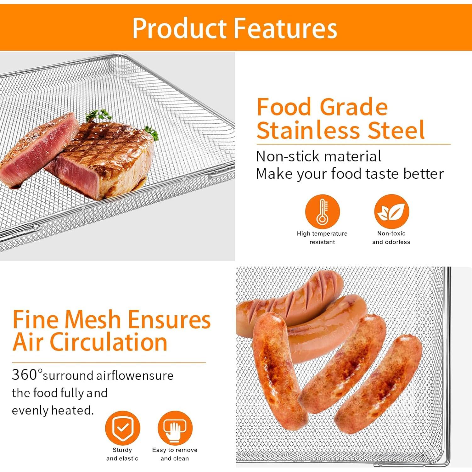 Cesta de Freidora de Aire Ninja SP151 35.1x26.9 cm Acero Inoxidable