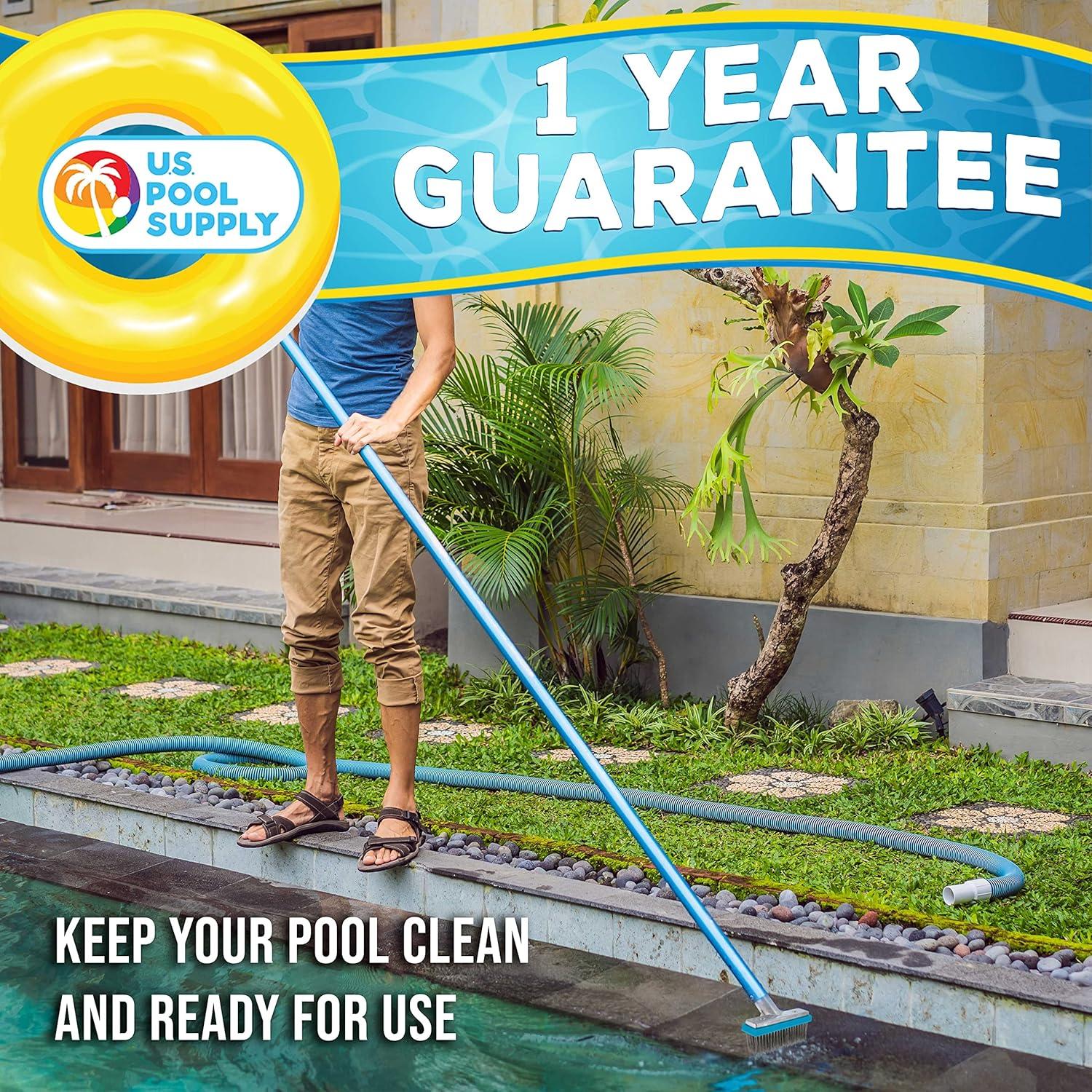 Cepillo de piscina U.S. Pool Supply 12.7 cm acero inoxidable