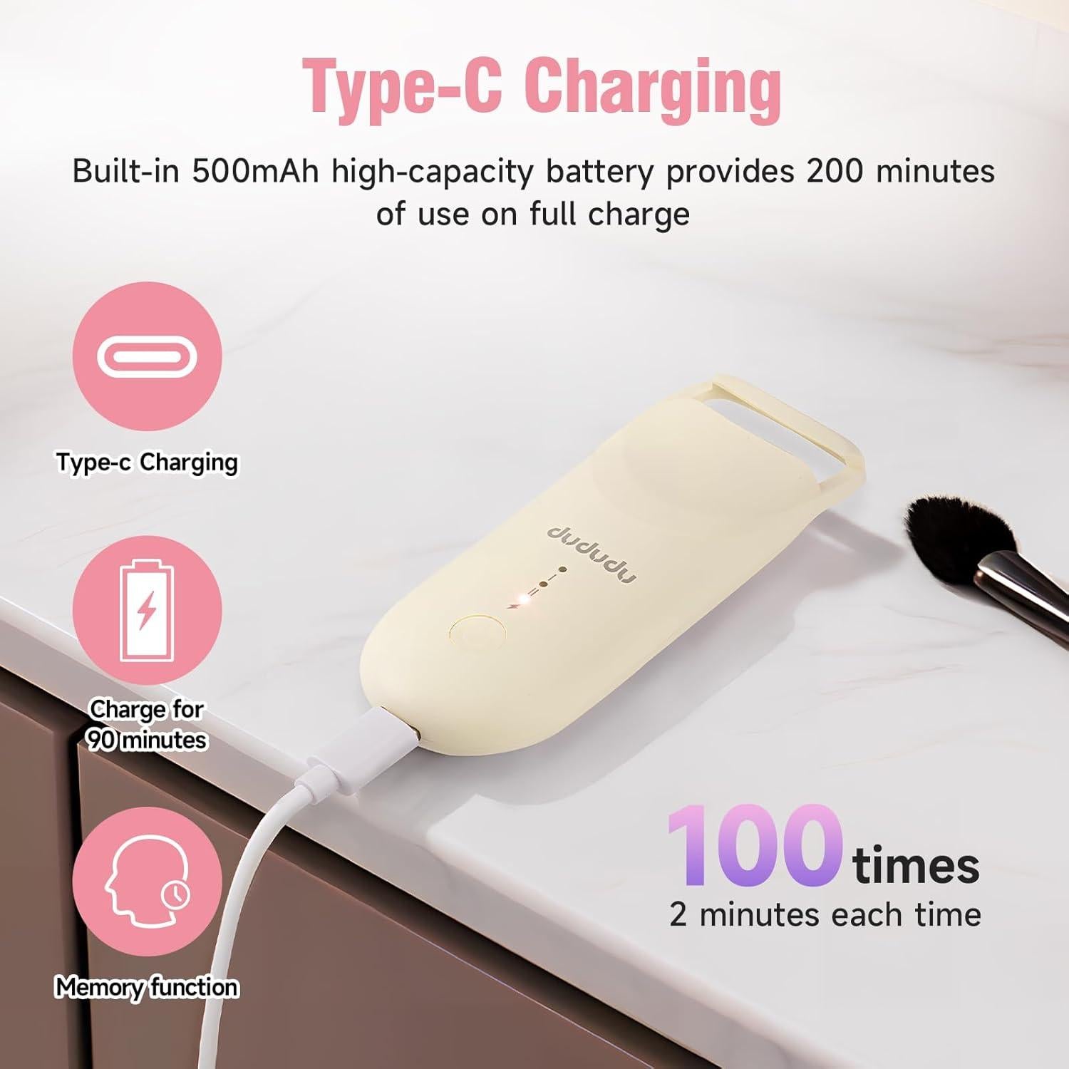 Rizador de Pestañas Calentado DUDUDU Mini Portátil 4.3"