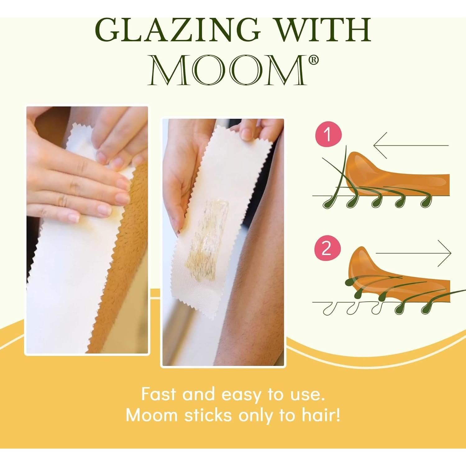 Kit de Cera Orgánica MOOM 170g - Eliminación de Vello Facial y Corporal