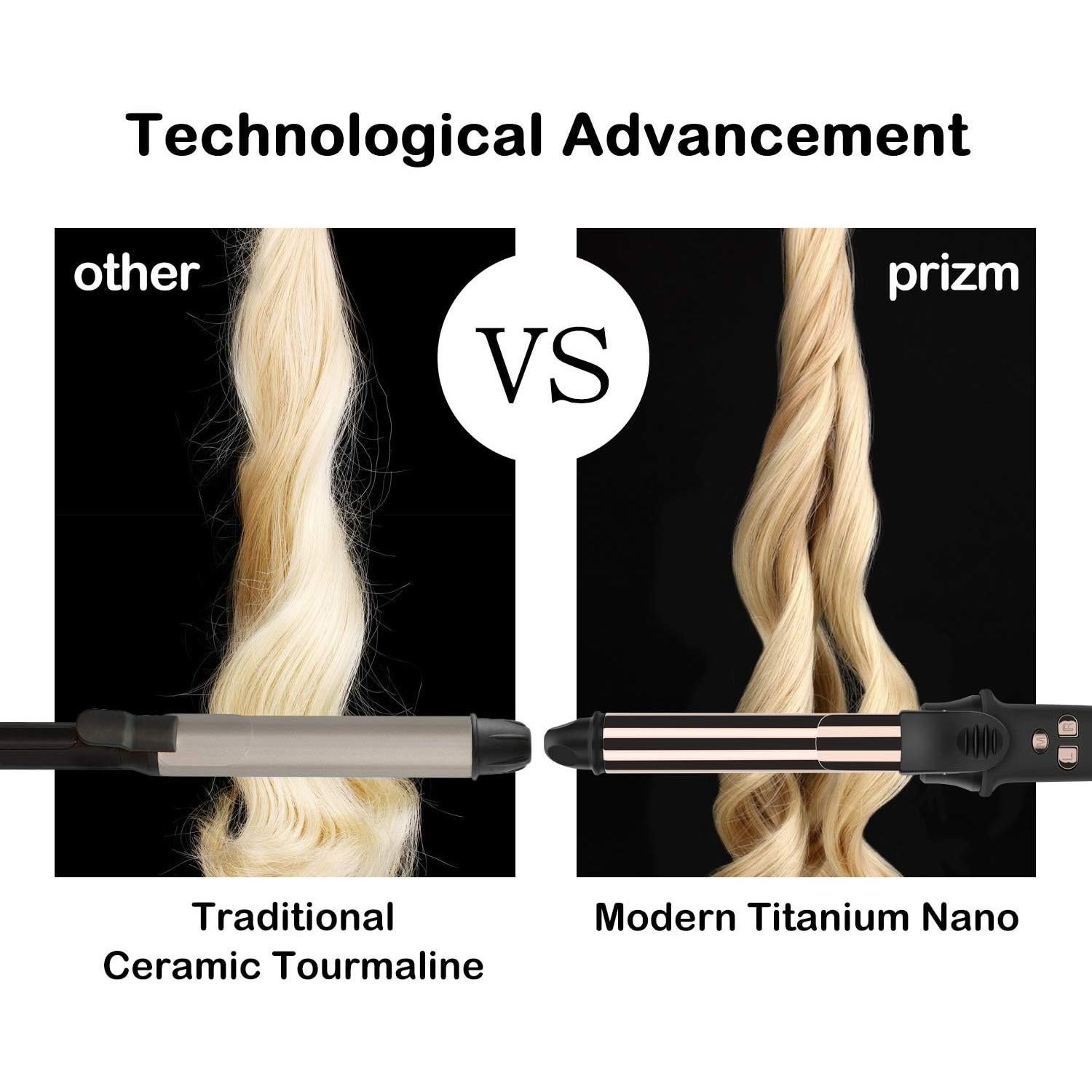 Plancha de Rizar Automática Prizm 1" Titanio Nano 11 Temperaturas