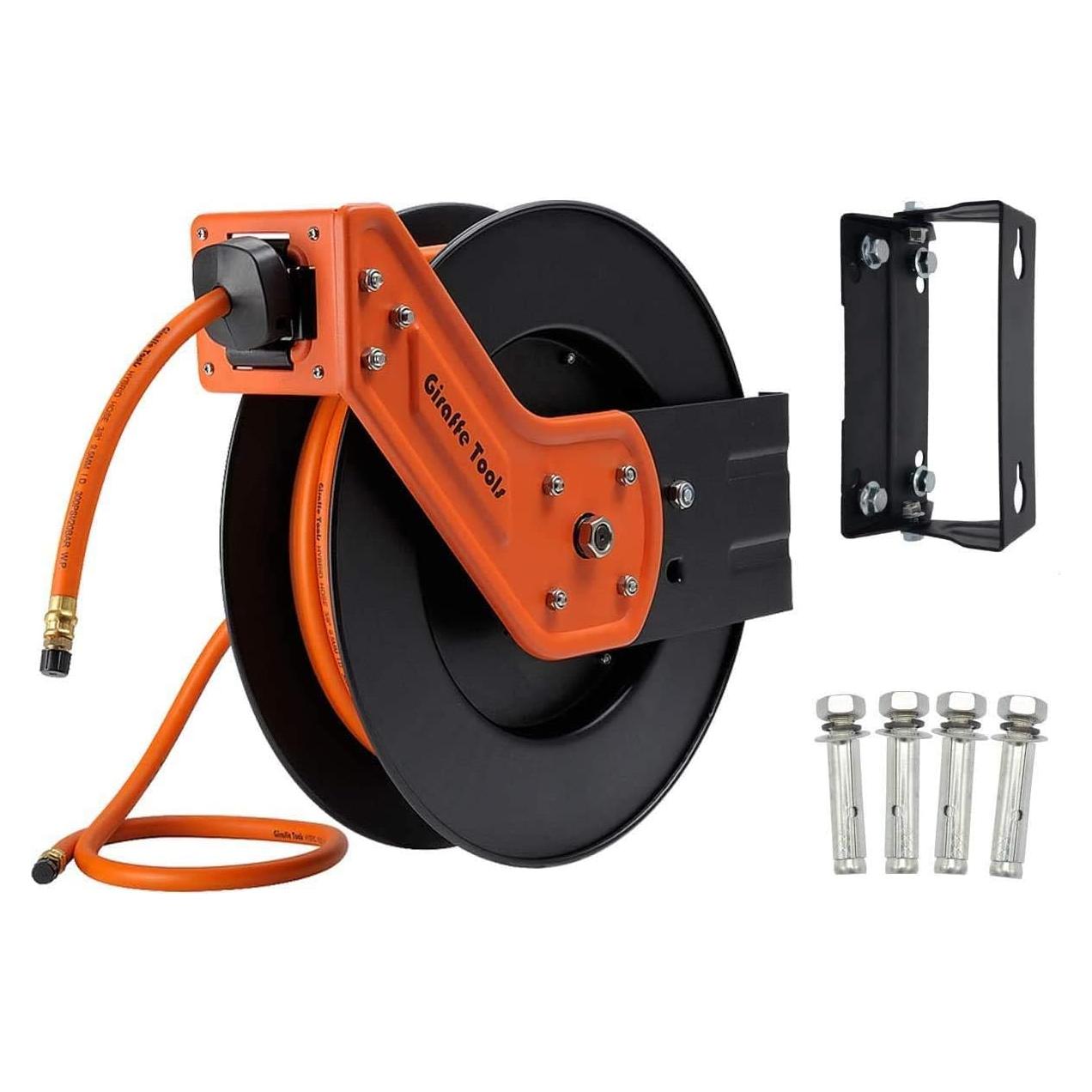 Carrete Retráctil de Manguera de Aire Giraffe Tools TA10 25ft