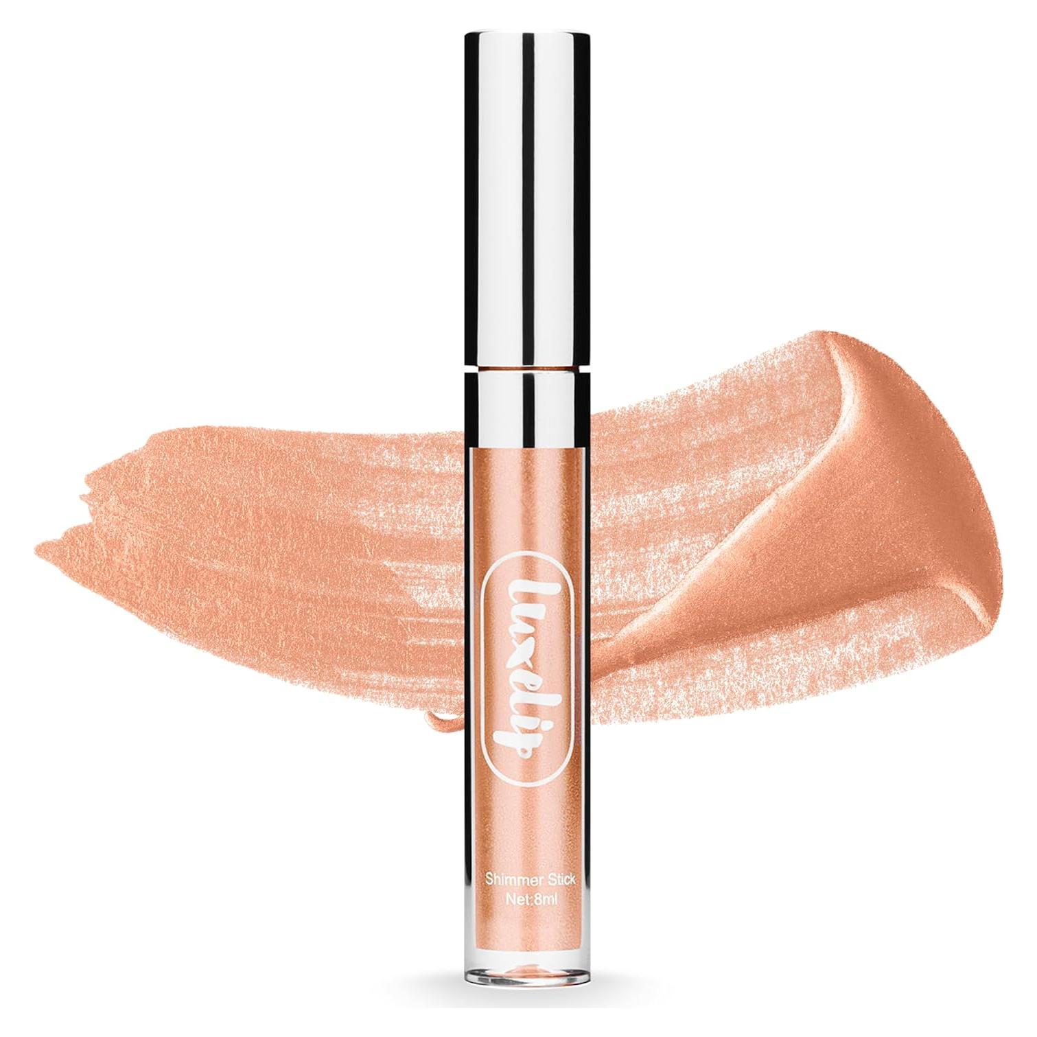 Brillo Labial LuxeLip™ Mate Hidratante 8ml Champán Escarchado