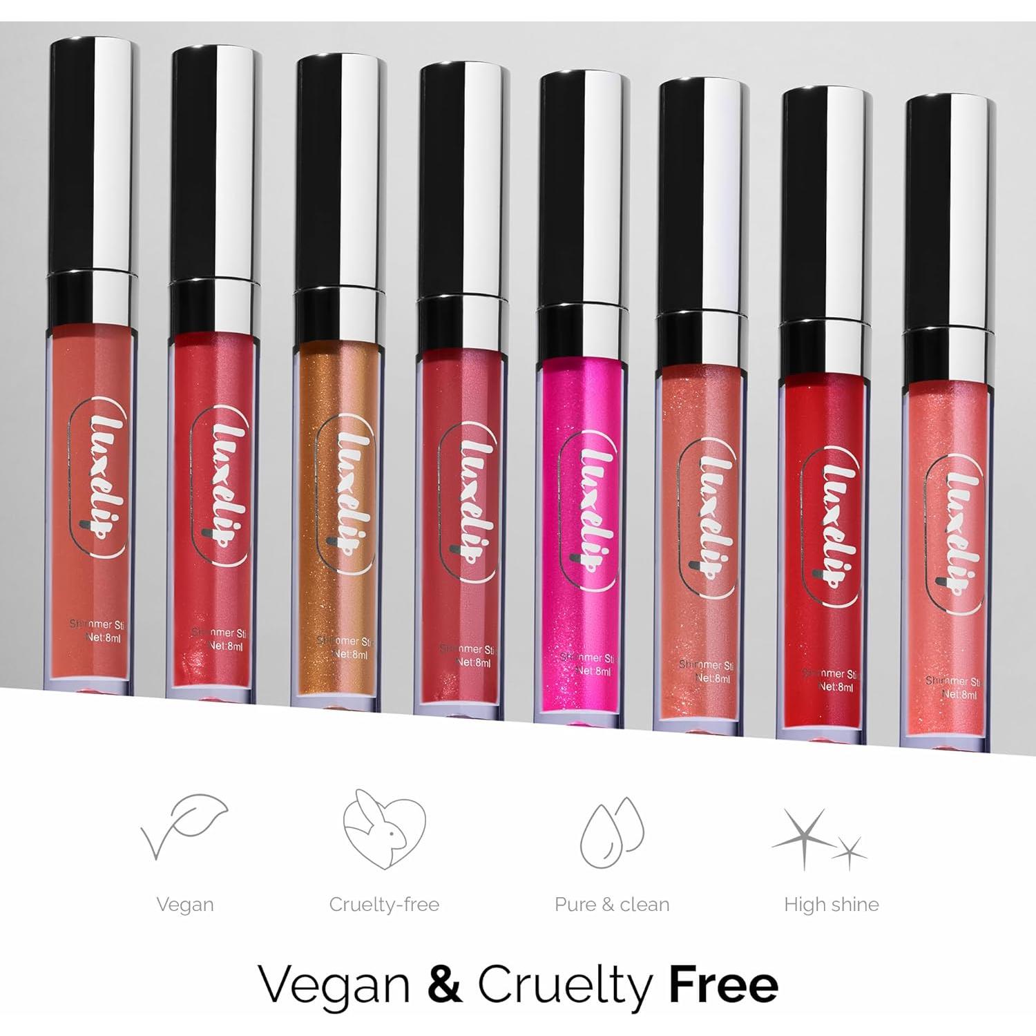 Brillo Labial LuxeLip™ Mate Hidratante 8ml Champán Escarchado