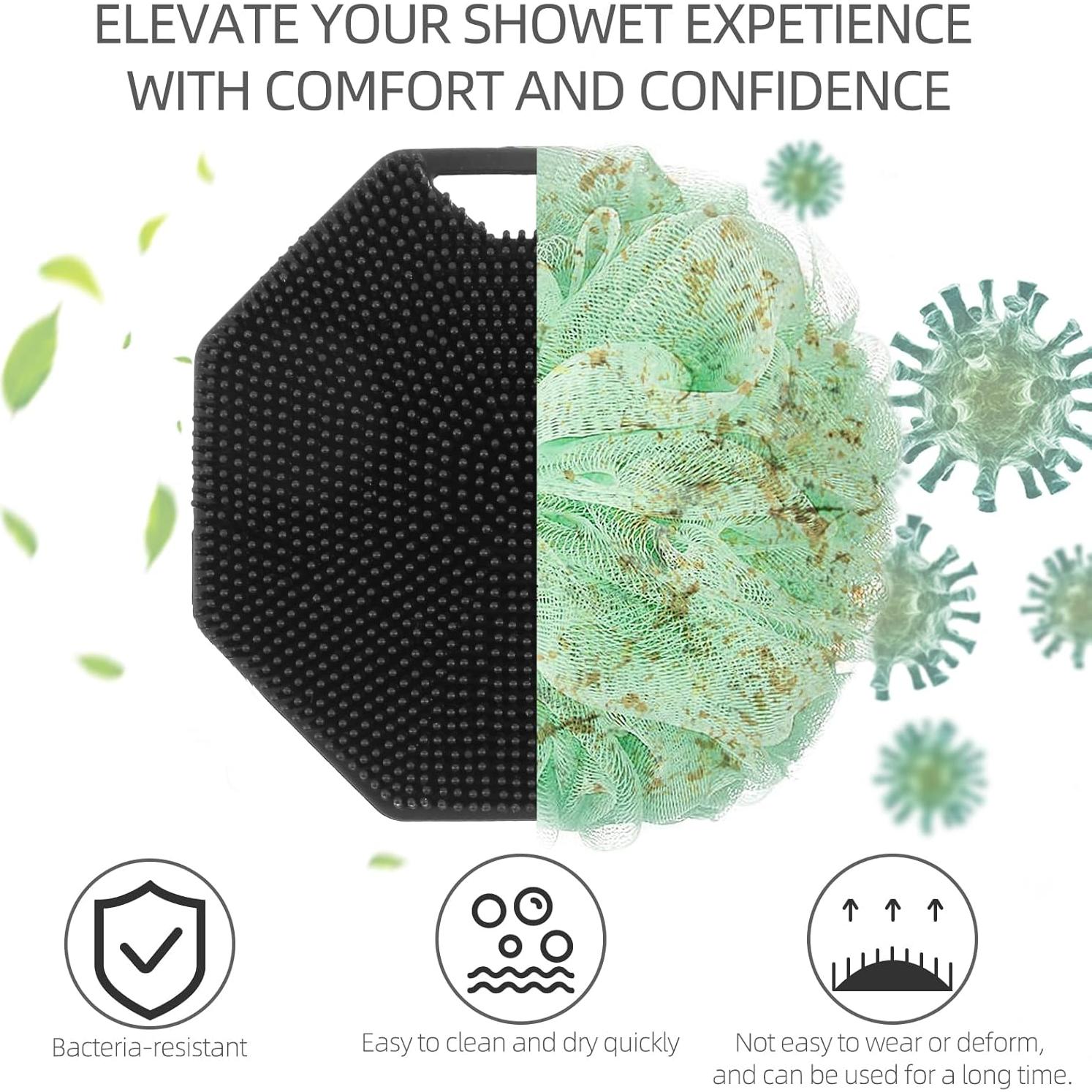 Exfoliador de Cuerpo de Silicona Qewro 2Pack - Suave y Efectivo