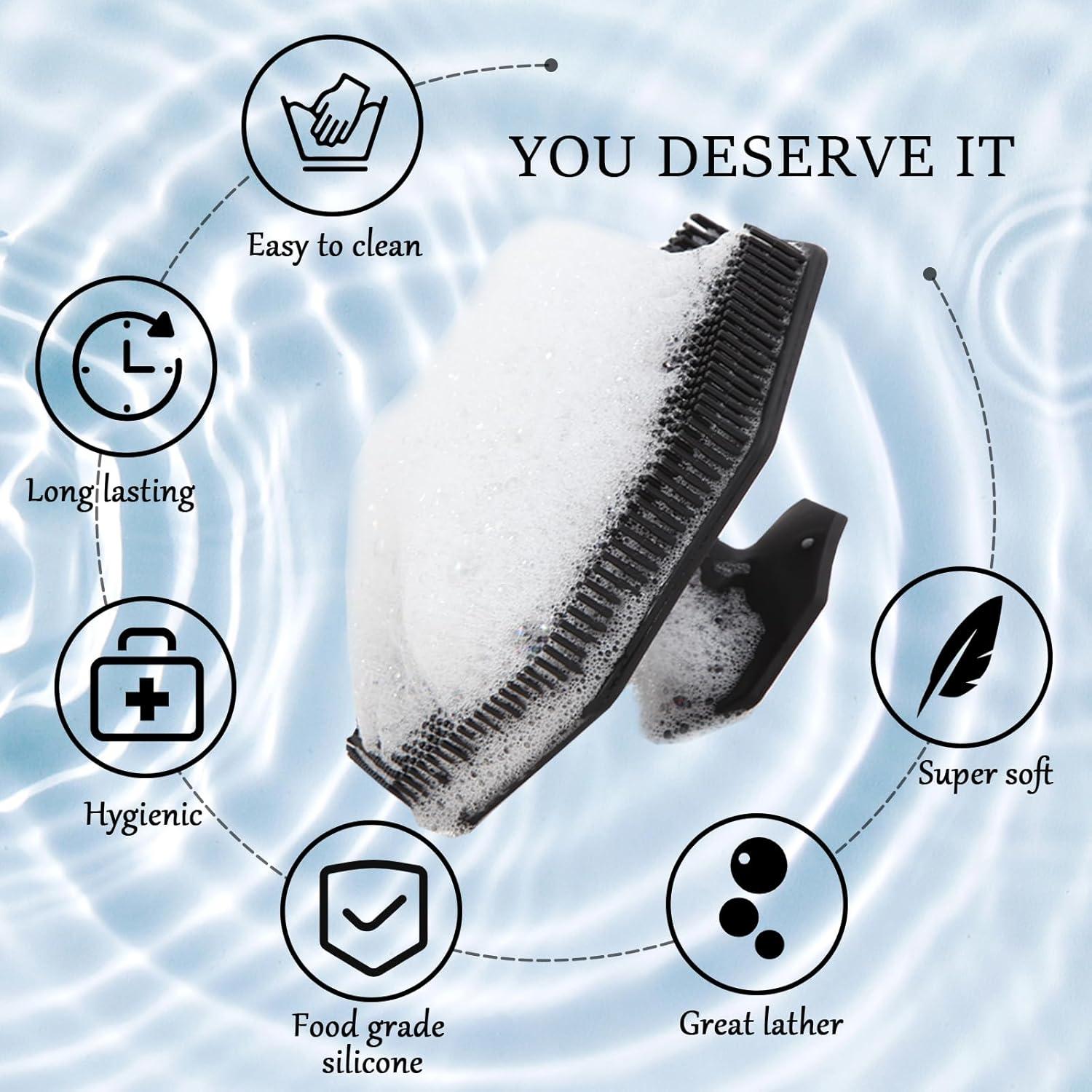 Exfoliador de Cuerpo de Silicona Qewro 2Pack - Suave y Efectivo