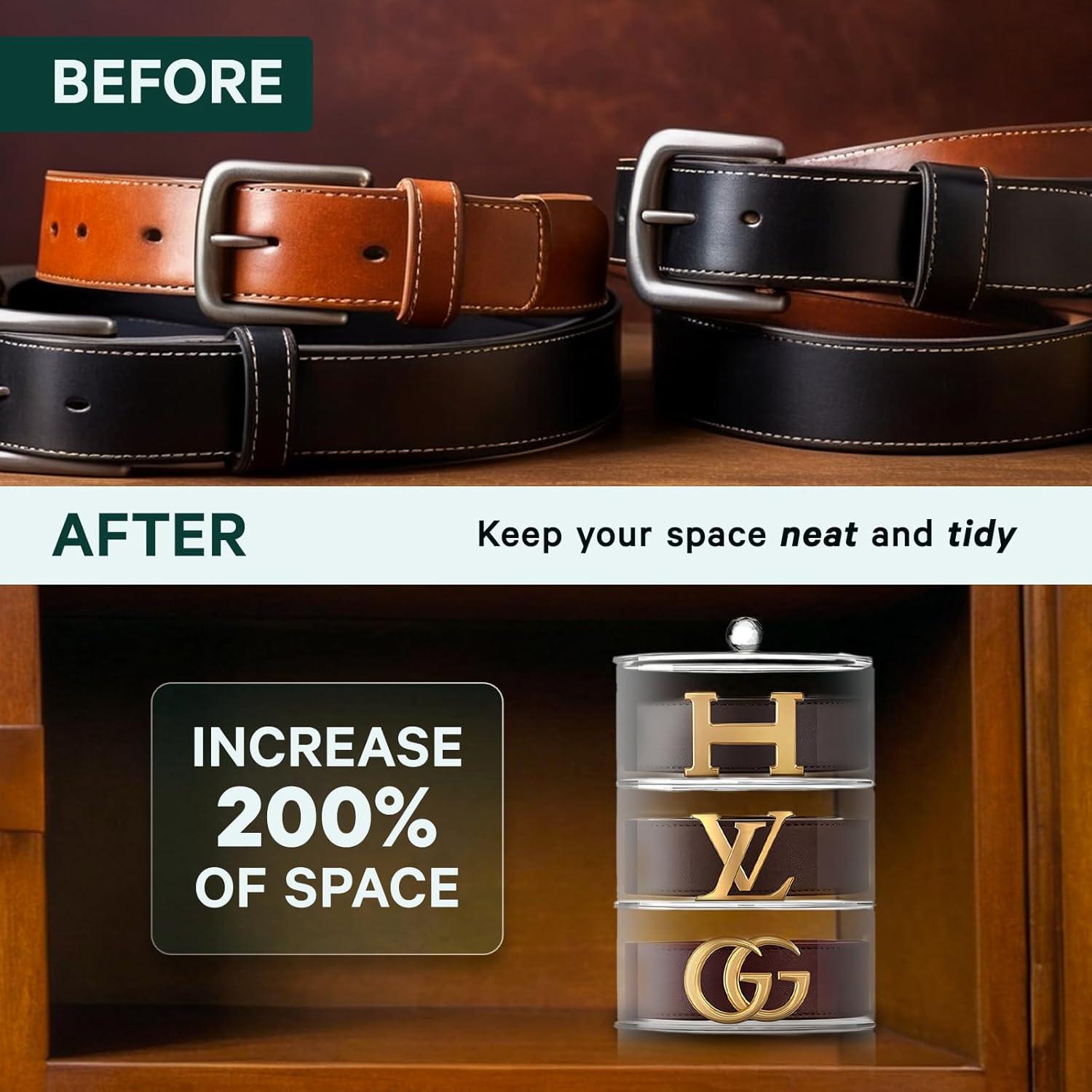 Organizador de Cinturones Acrílico STUDIO MYO 4 Capas Transparente