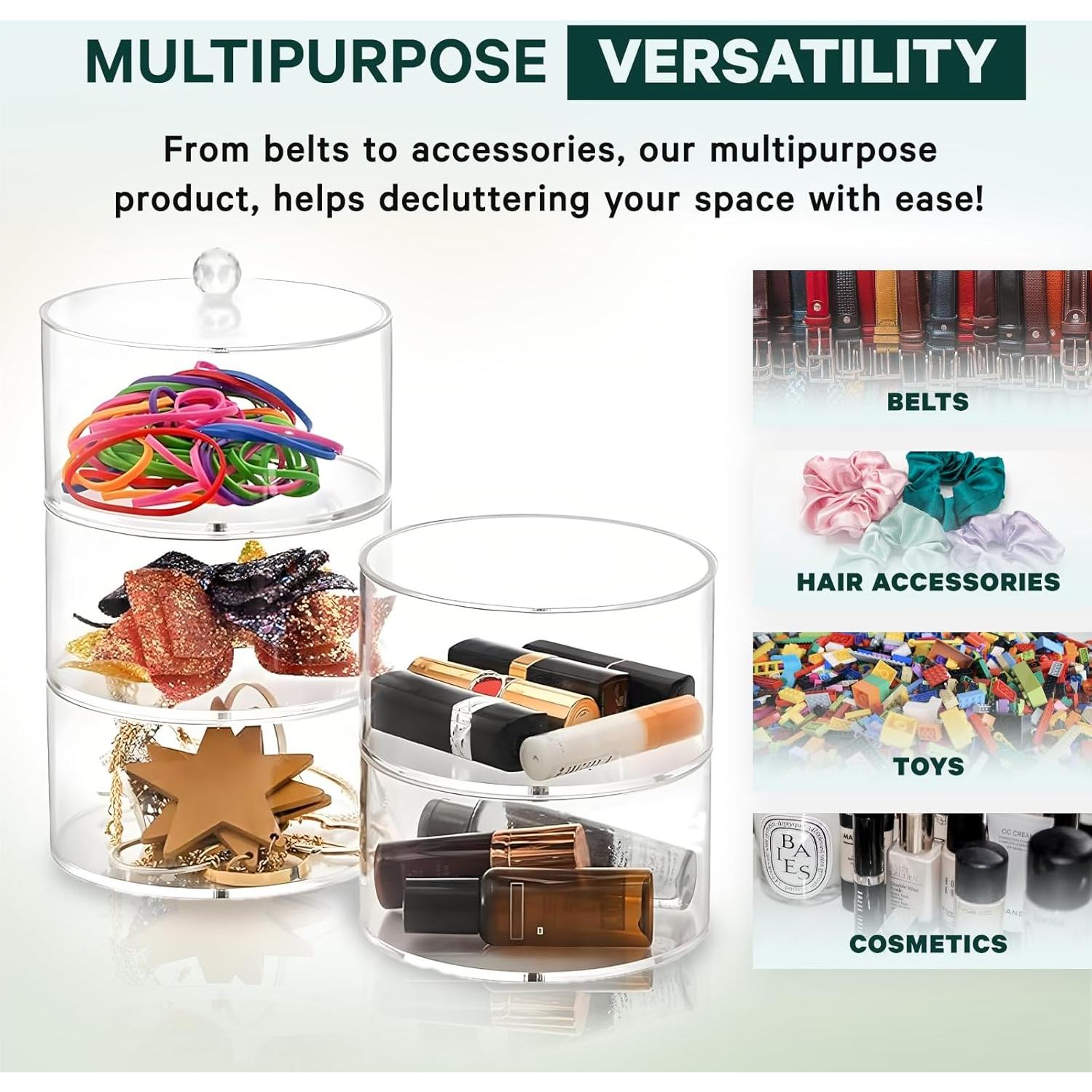 Organizador de Cinturones Acrílico STUDIO MYO 4 Capas Transparente