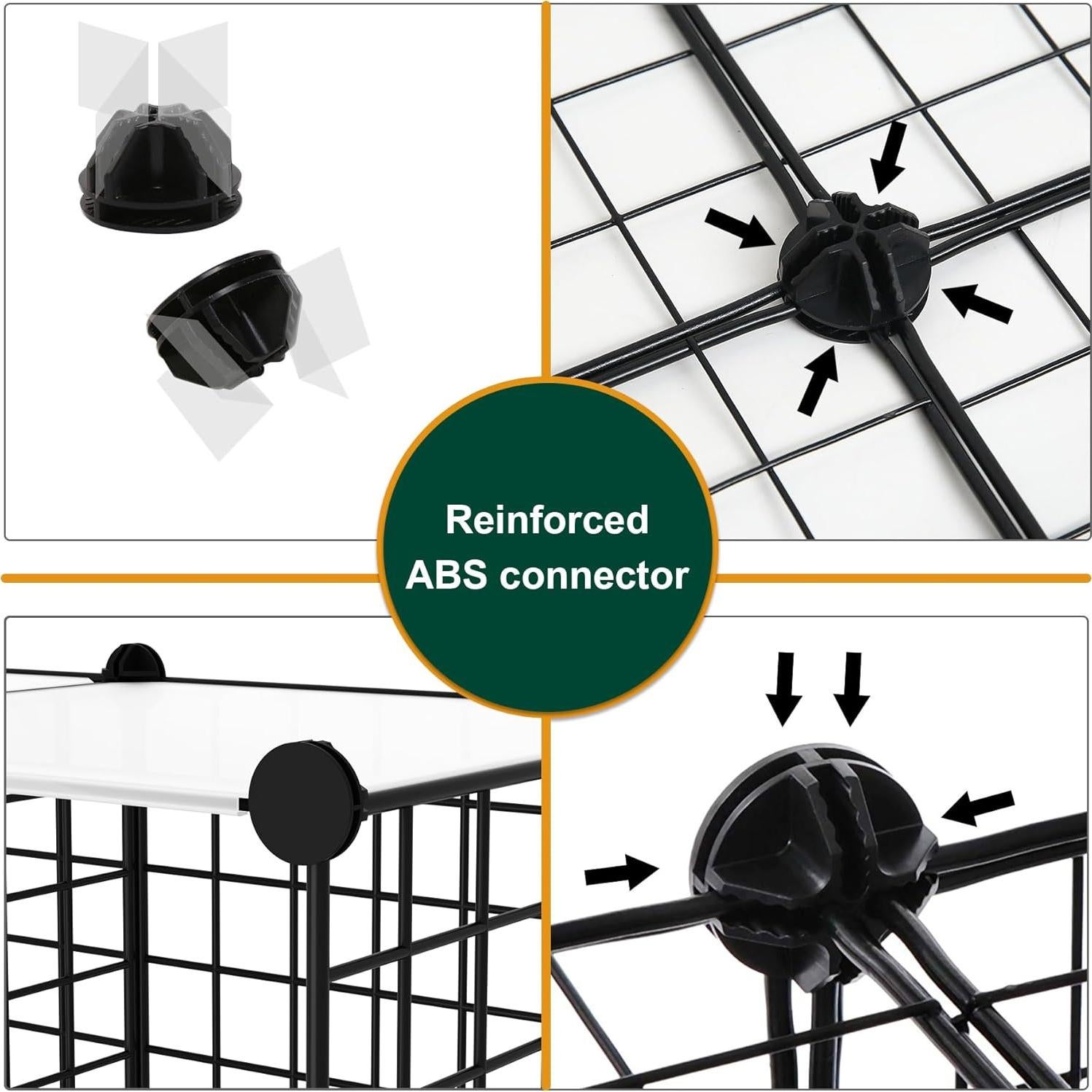 Organizador de Almacenamiento AWTATOS 6 Cubos Apilables Negro