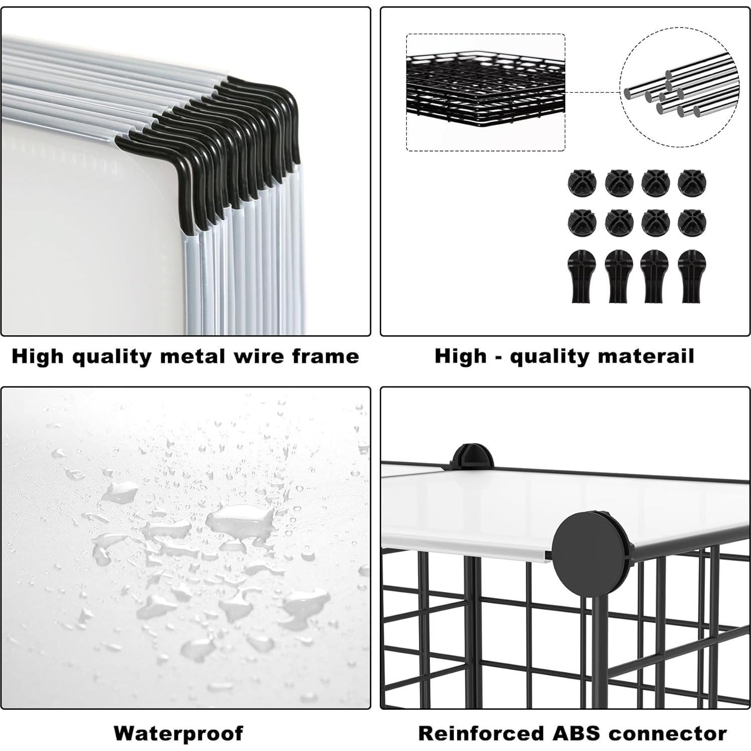 Organizador de Almacenamiento AWTATOS 6 Cubos Apilables Negro