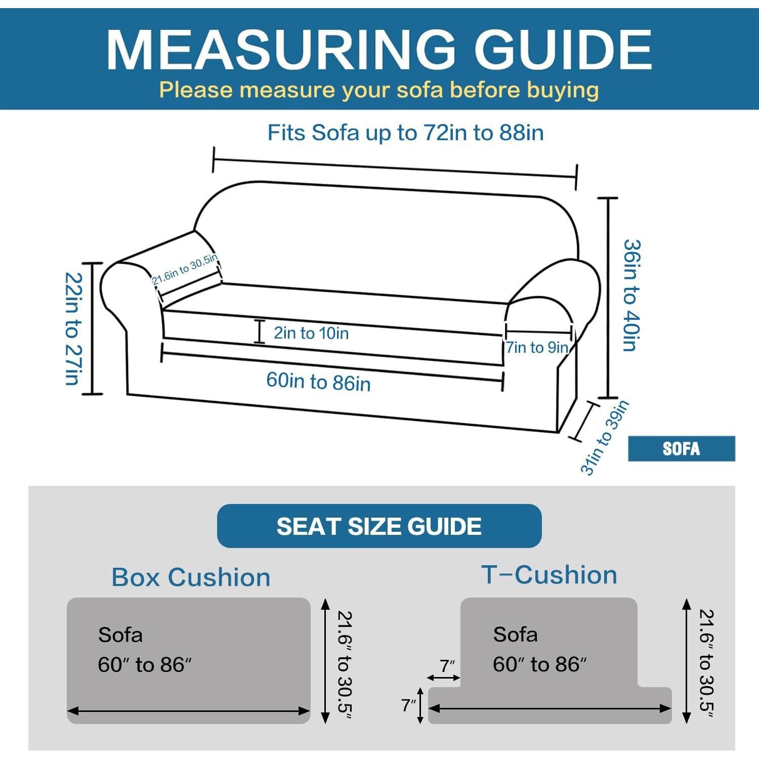 Funda de Sofá 2 Piezas H.VERSAILTEX Gris Carbón Ajuste Perfecto
