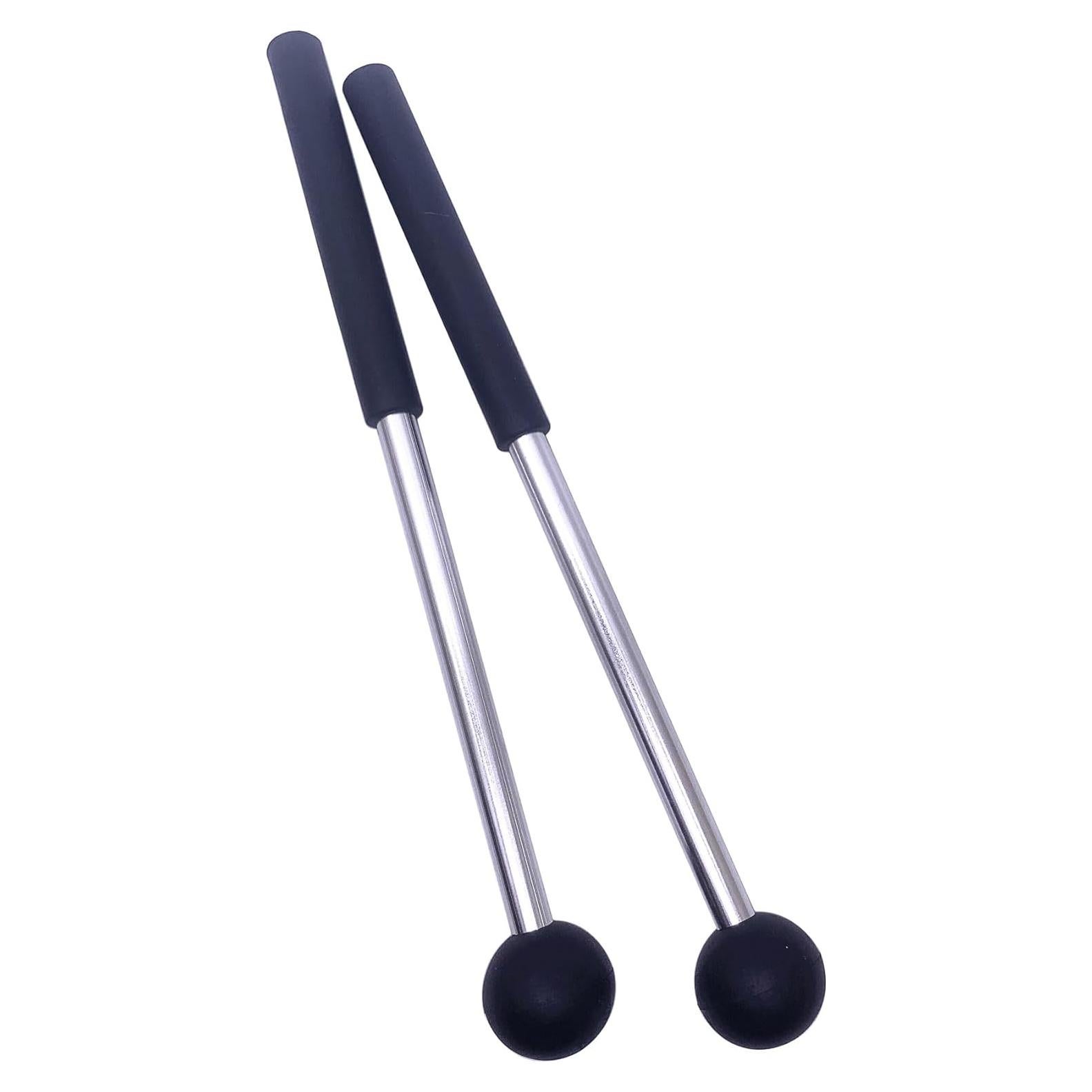 Mazas de Xilófono de Goma Negra - 23 cm - 1 Par