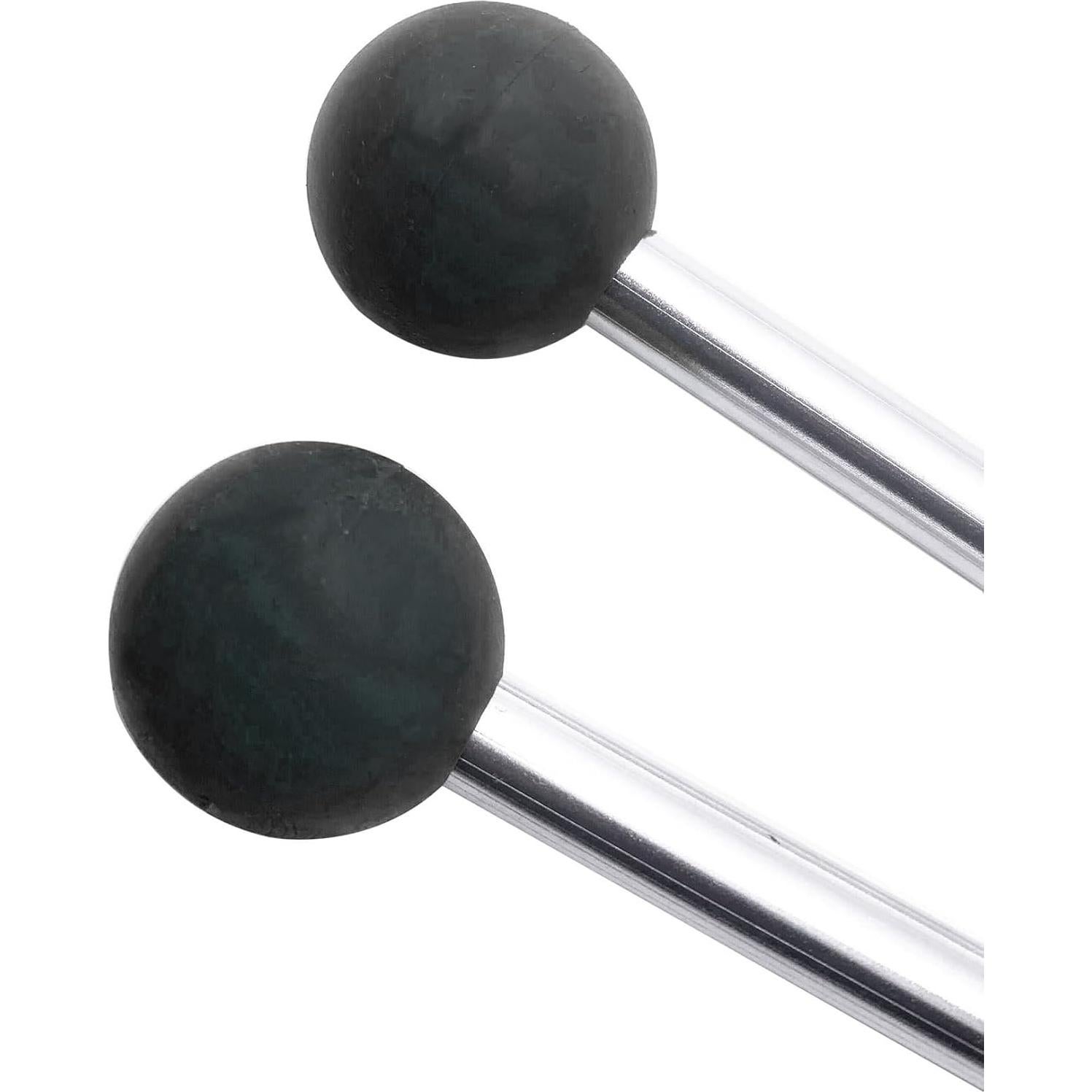 Mazas de Xilófono de Goma Negra - 23 cm - 1 Par