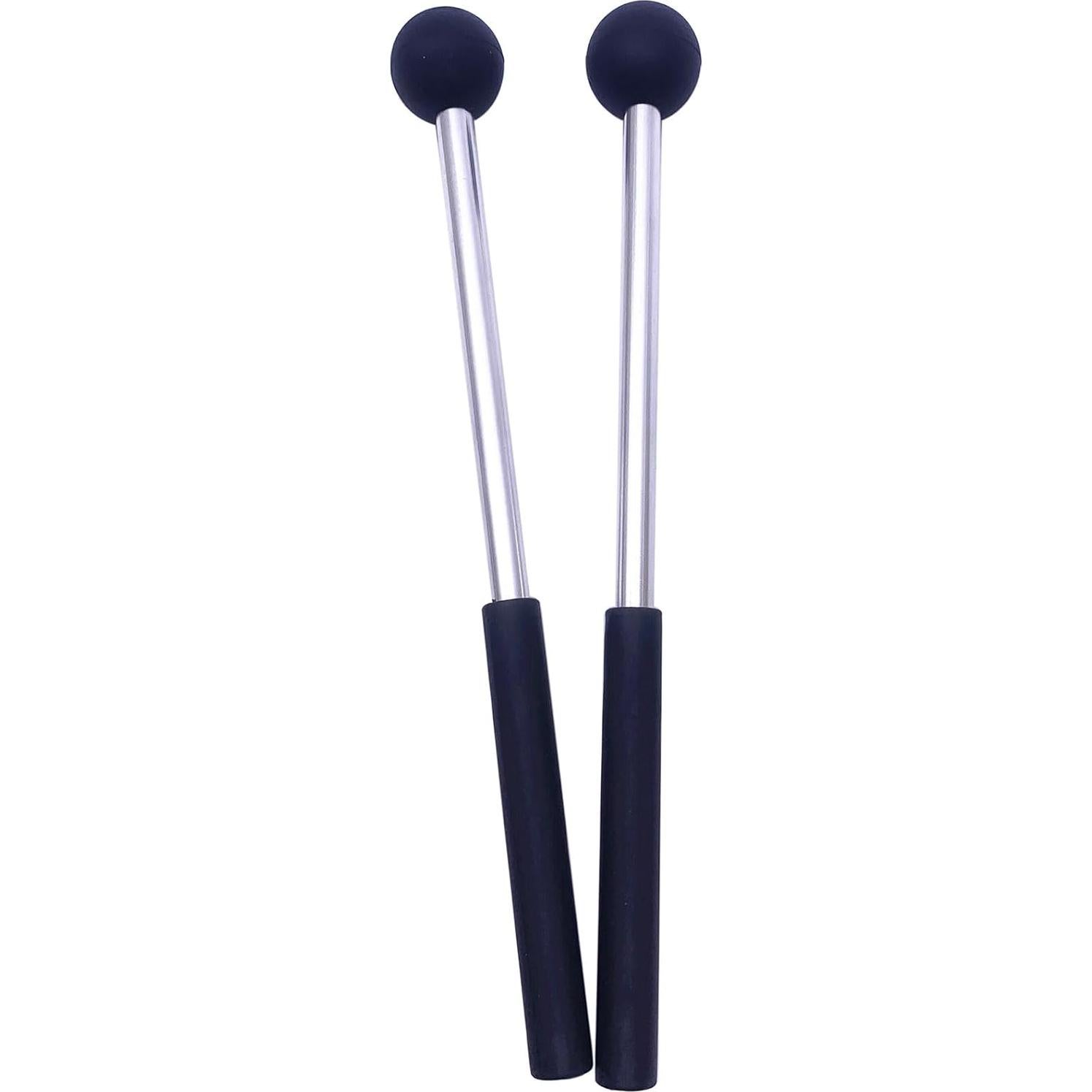 Mazas de Xilófono de Goma Negra - 23 cm - 1 Par