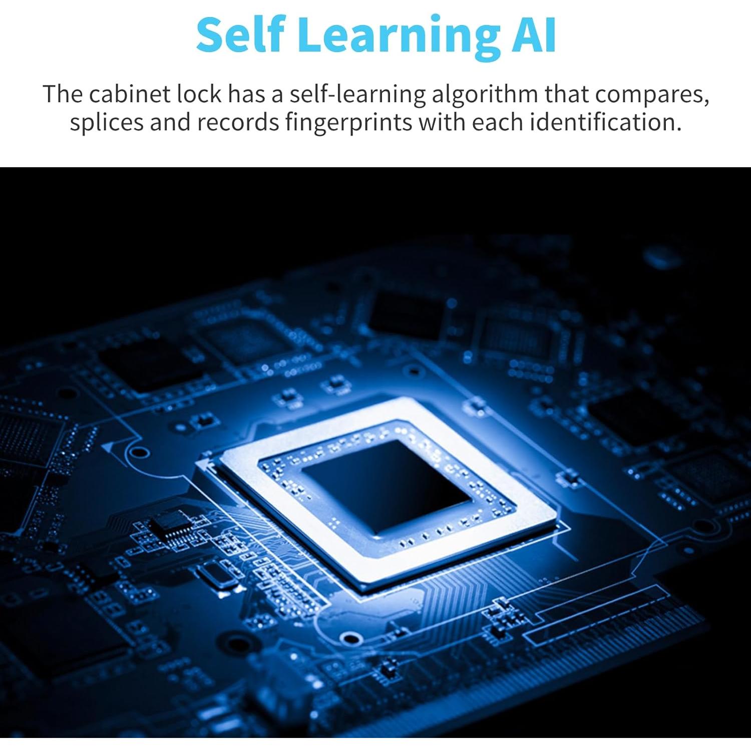 Cerradura Biométrica Diyeeni para Gabinete Blanca - Sin Llave