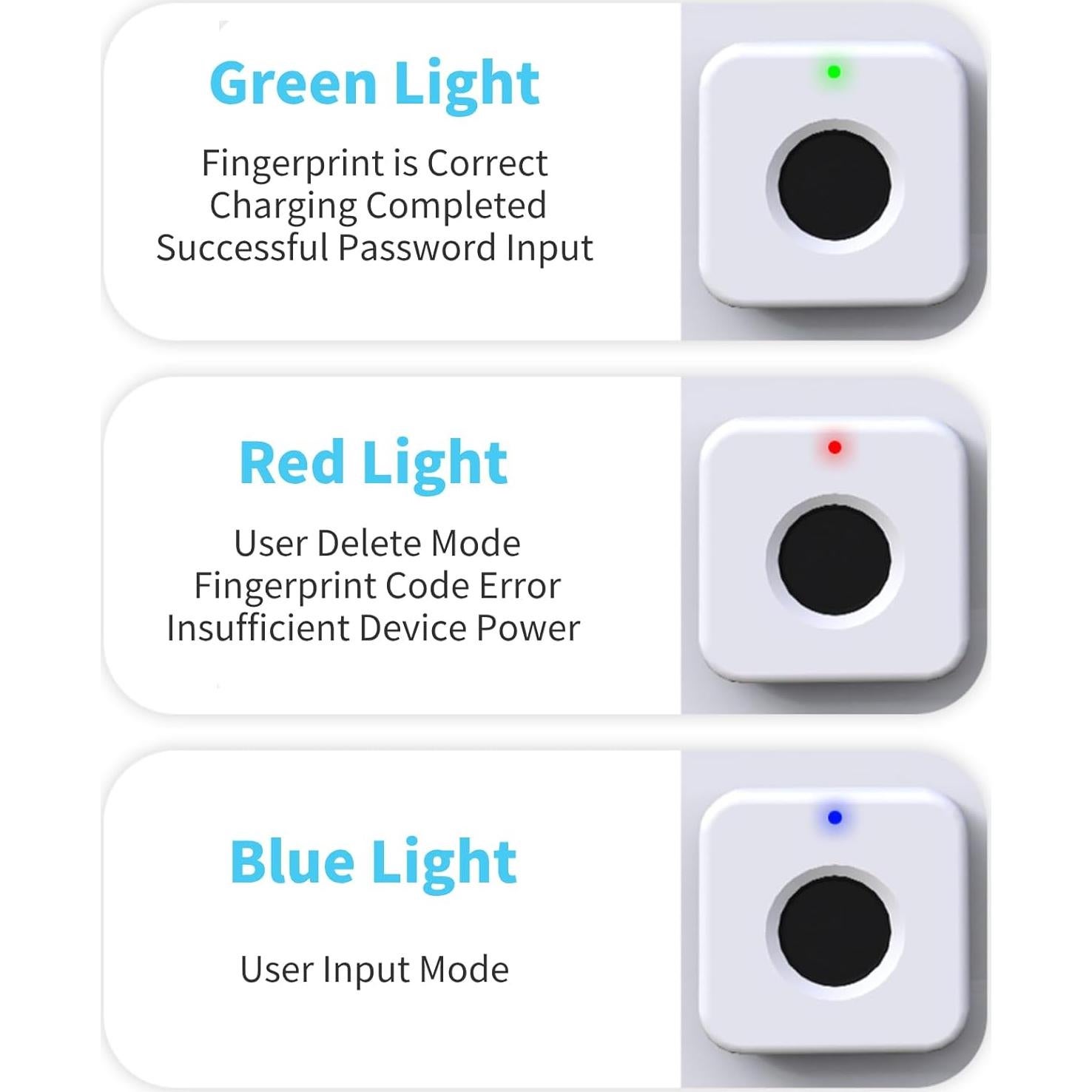 Cerradura Biométrica Diyeeni para Gabinete Blanca - Sin Llave