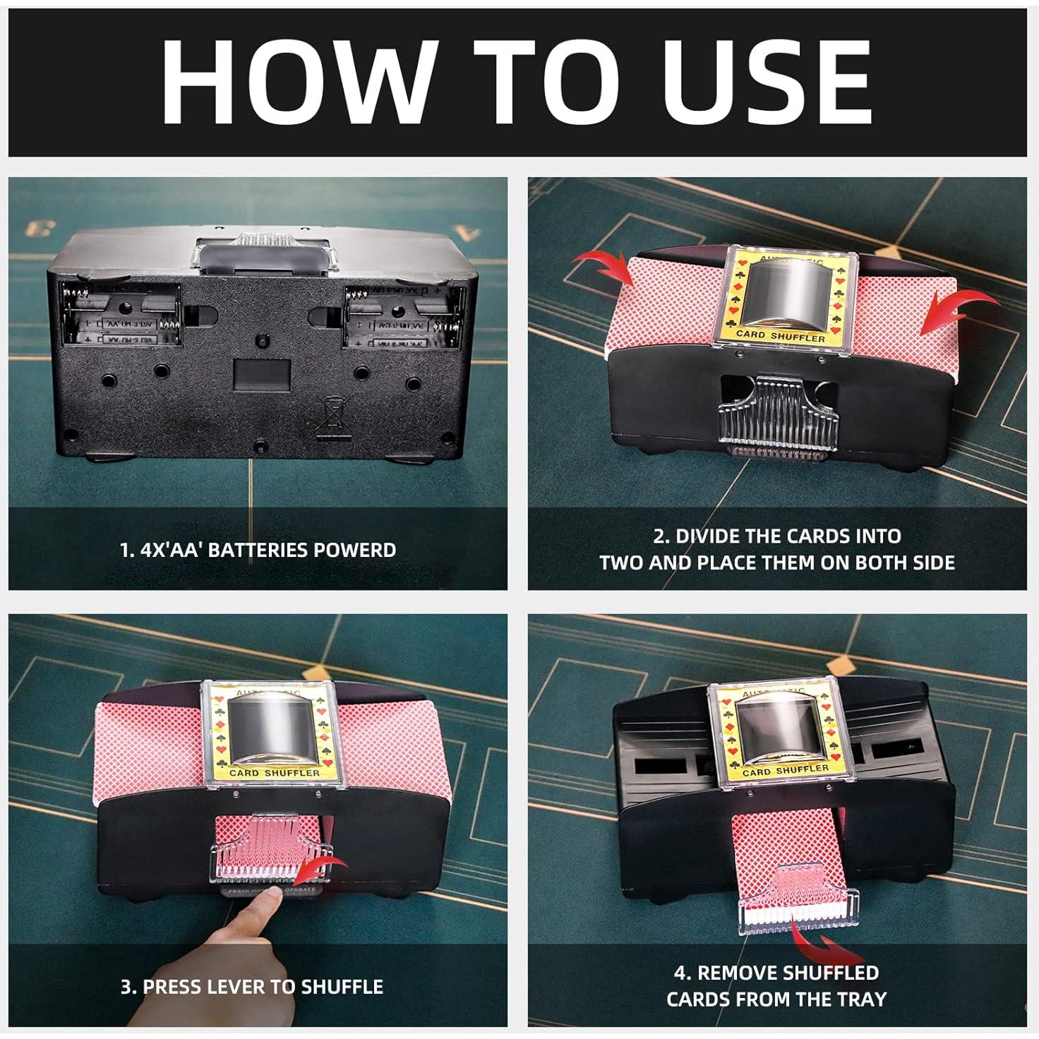 Barajador Automático de Cartas Homwom para 1-2 Barajas