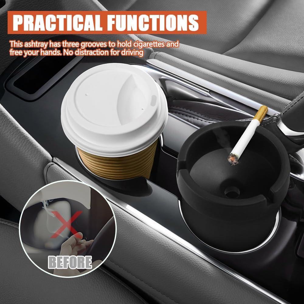 Cenicero de Coche RGOAANC Portátil Cilindro a Prueba de Olores