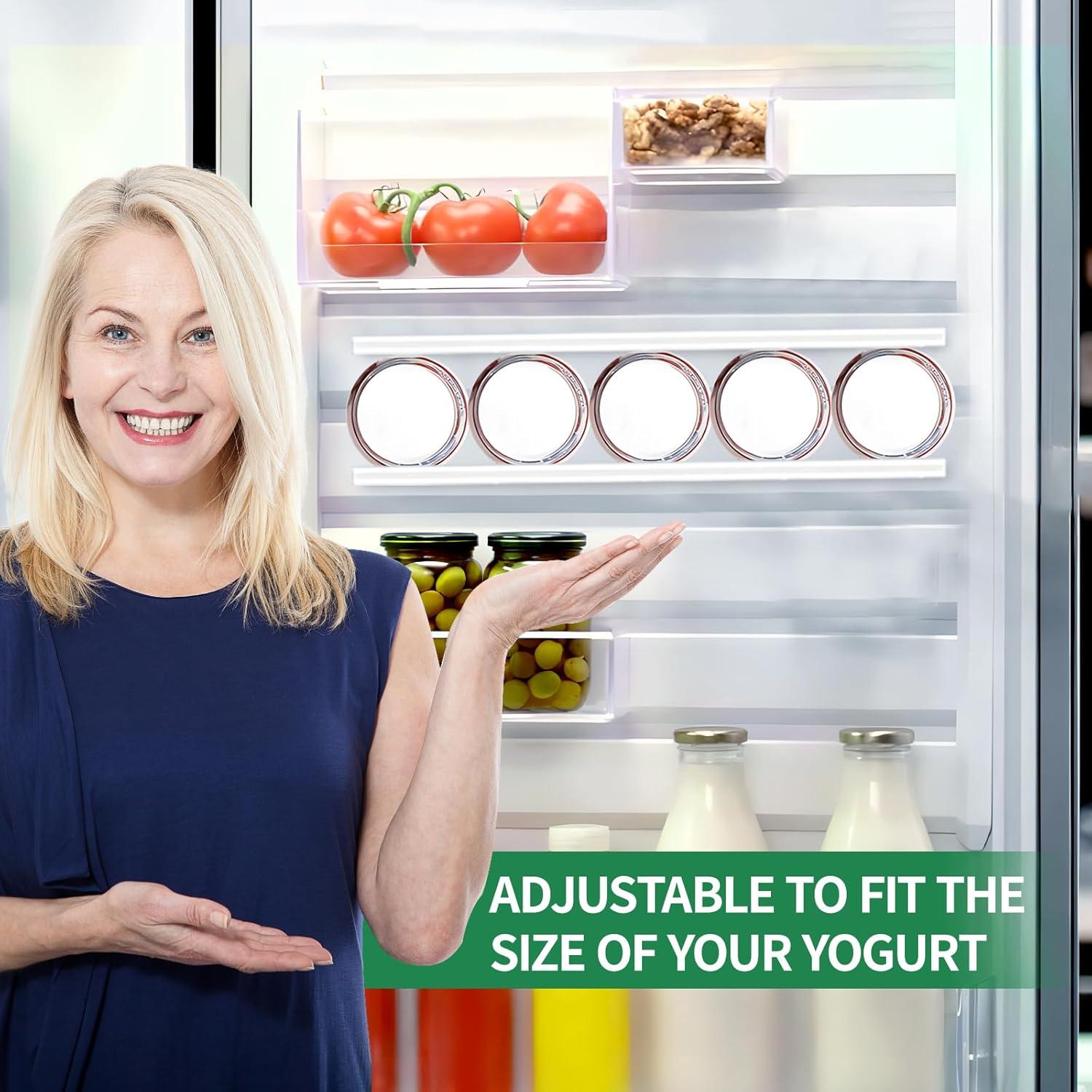 Organizador de Yogur para Nevera FUYITE - Paquete de 4, Ajustable