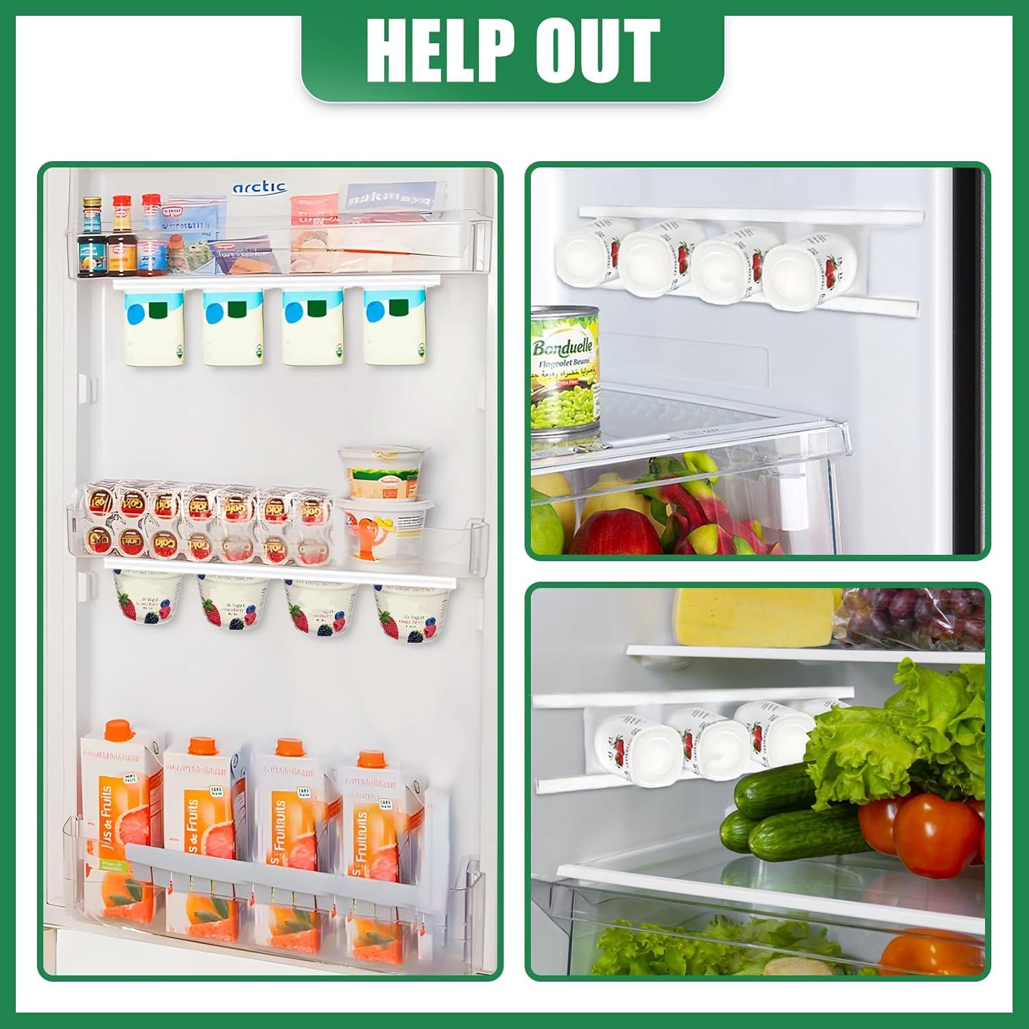 Organizador de Yogur para Nevera FUYITE - Paquete de 4, Ajustable