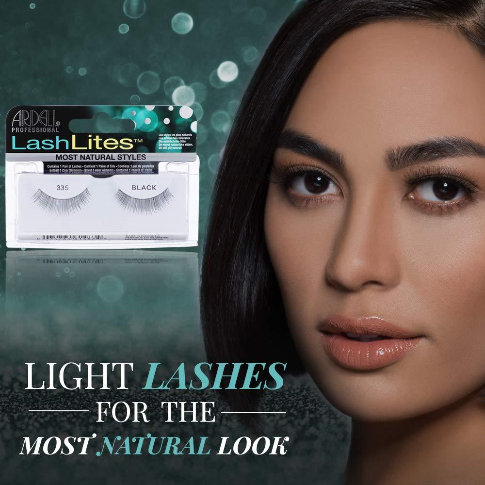 Pestañas Postizas Ardell LashLites 335 - Naturales y Ligeras, Paquete de 4