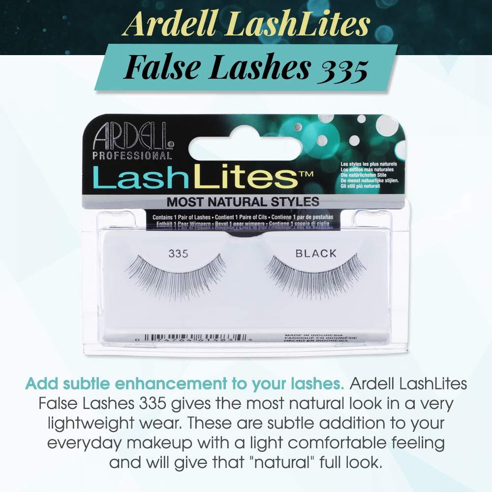 Pestañas Postizas Ardell LashLites 335 - Naturales y Ligeras, Paquete de 4