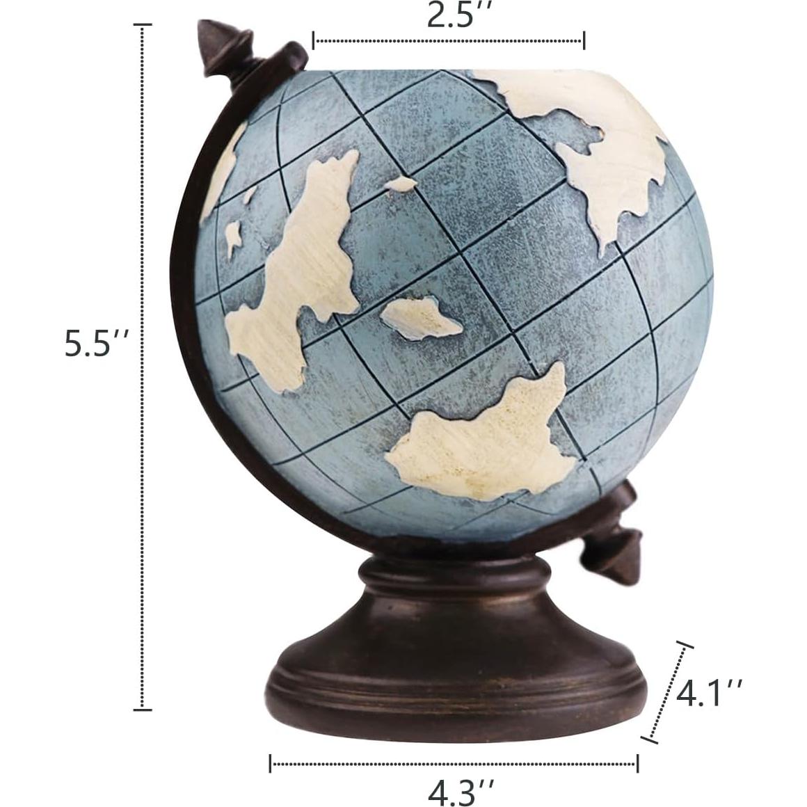 Soporte para bolígrafos MUAMAX en forma de globo azul 11x5x10.5cm