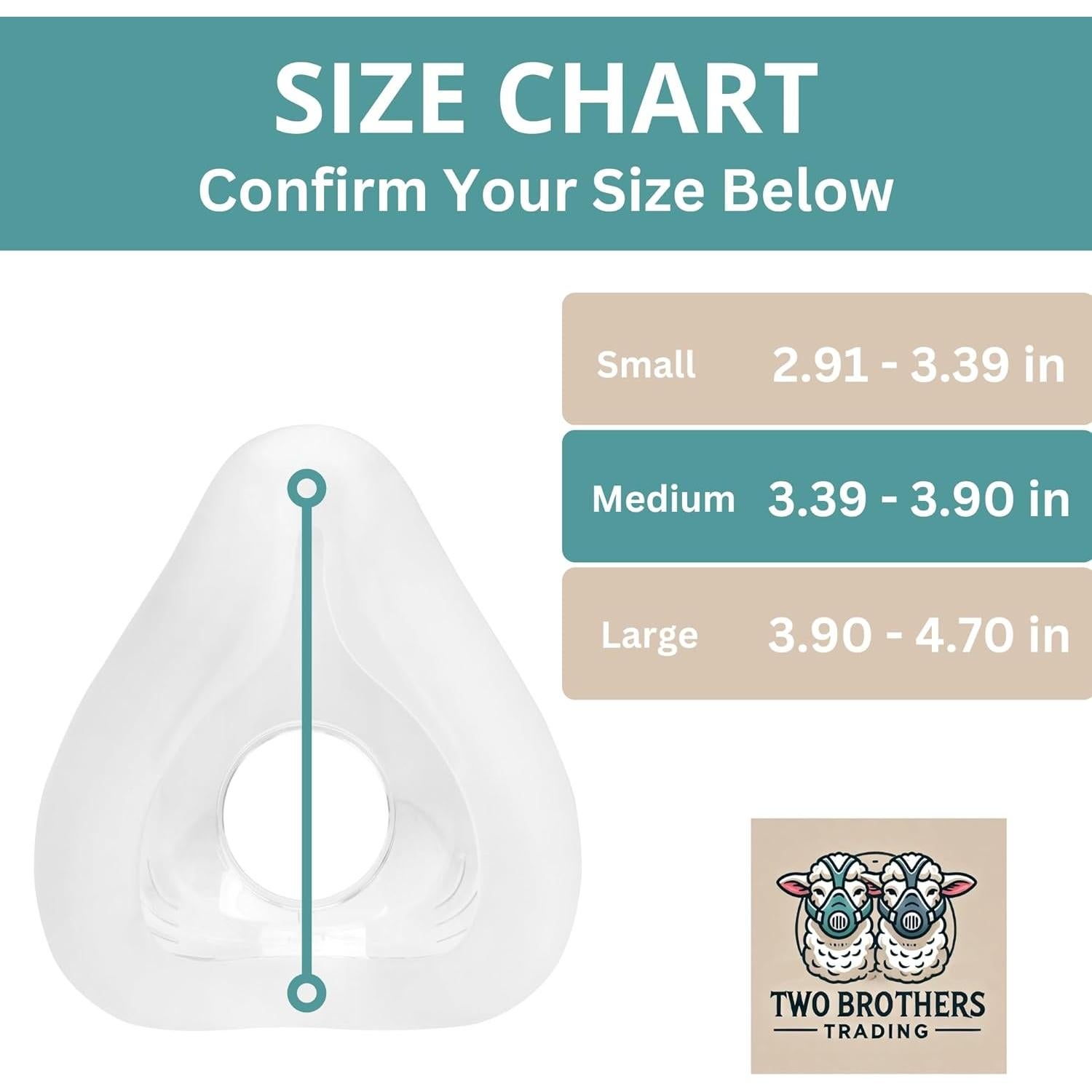 Cojín Reemplazo CPAP F20 Two Brothers Trading Mediano 2 Paquete