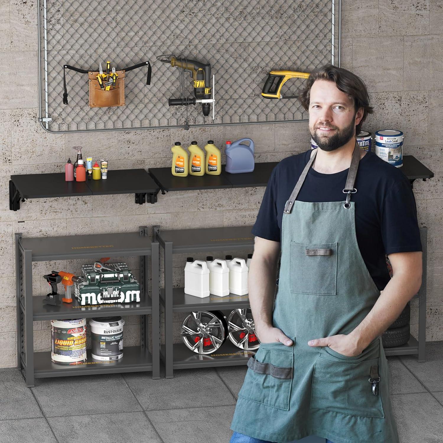 Mesa Plegable de Pared TEAMIX Negra 55.9x39.9cm Alta Resistencia