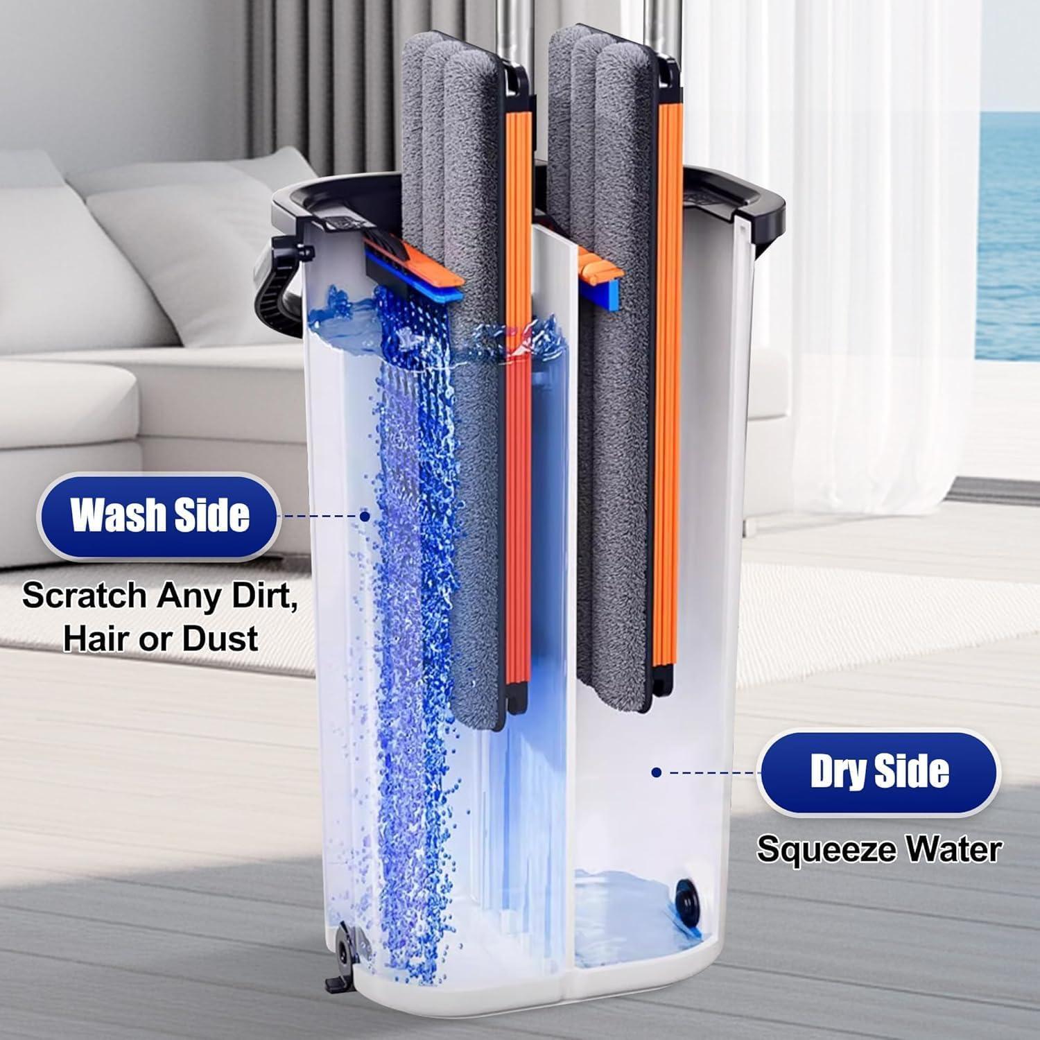 Mopa y Cubo Easywring WFJINHAN 33 cm con Escurridor