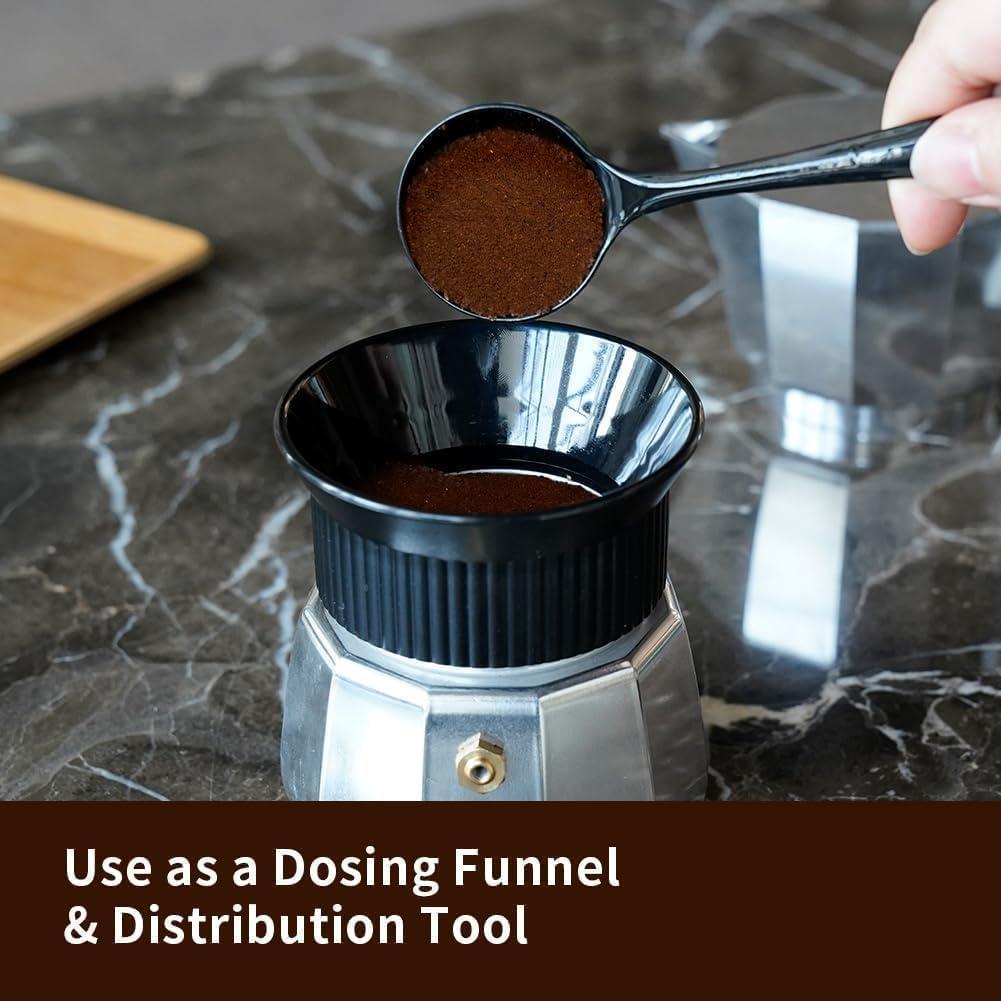 Embudo de Dosificación Moka Pot Watchget 54mm Negro - 3 Tazas