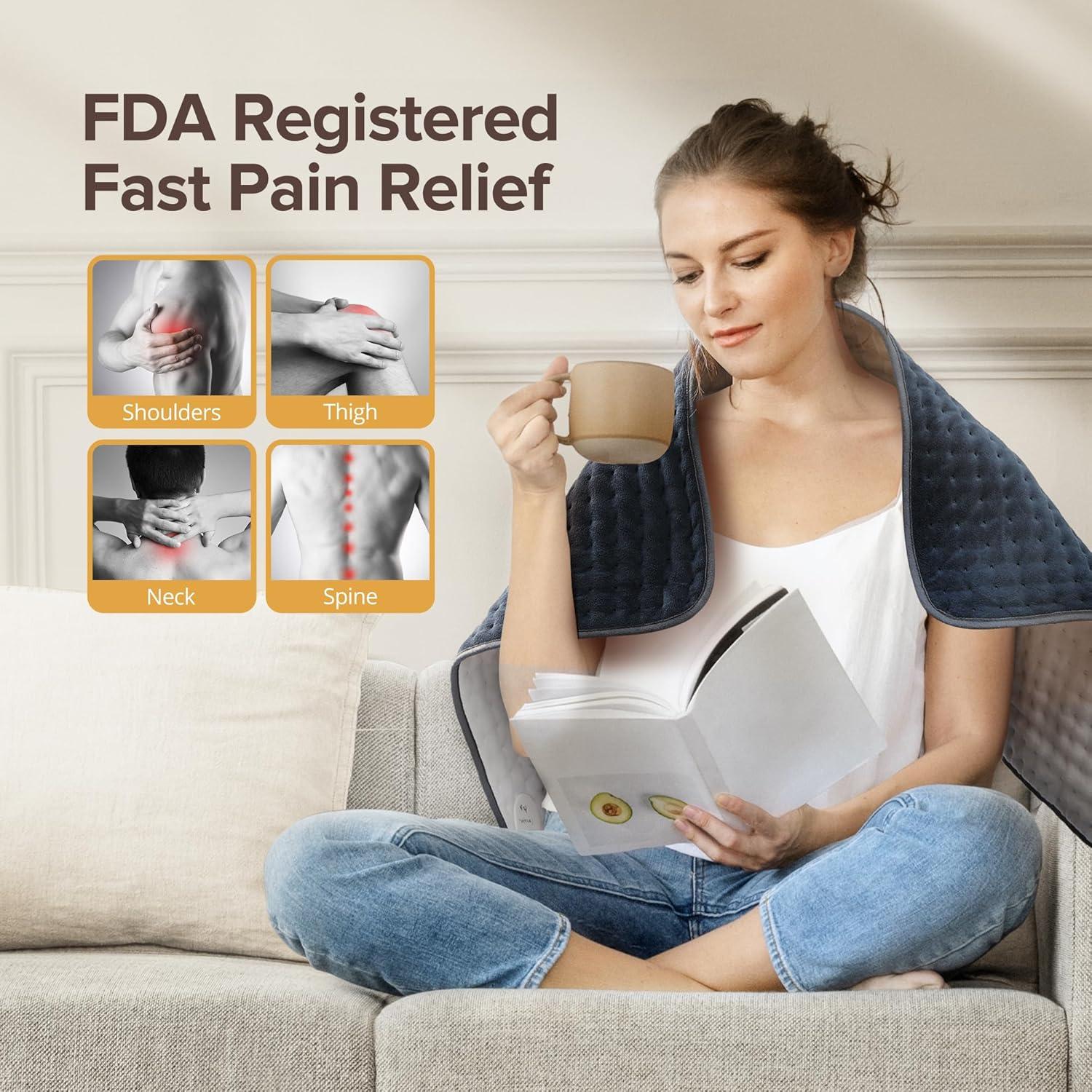 Almohadilla Térmica Eléctrica Siinsay XL 43x84cm 6 Niveles Calor