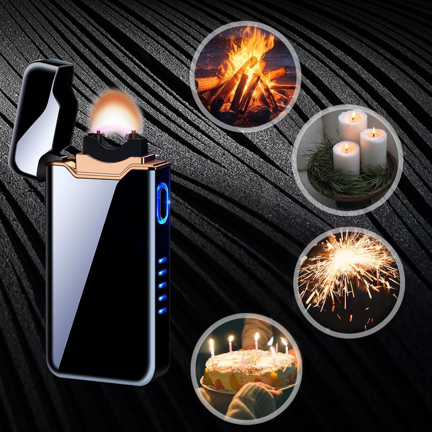 Encendedor de Arco Plasma Eléctrico YOZWOO Recargable USB Negro