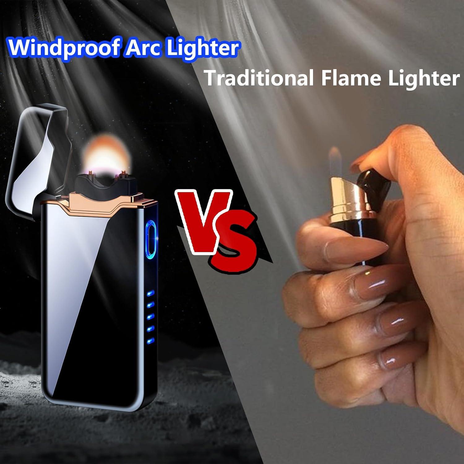 Encendedor de Arco Plasma Eléctrico YOZWOO Recargable USB Negro