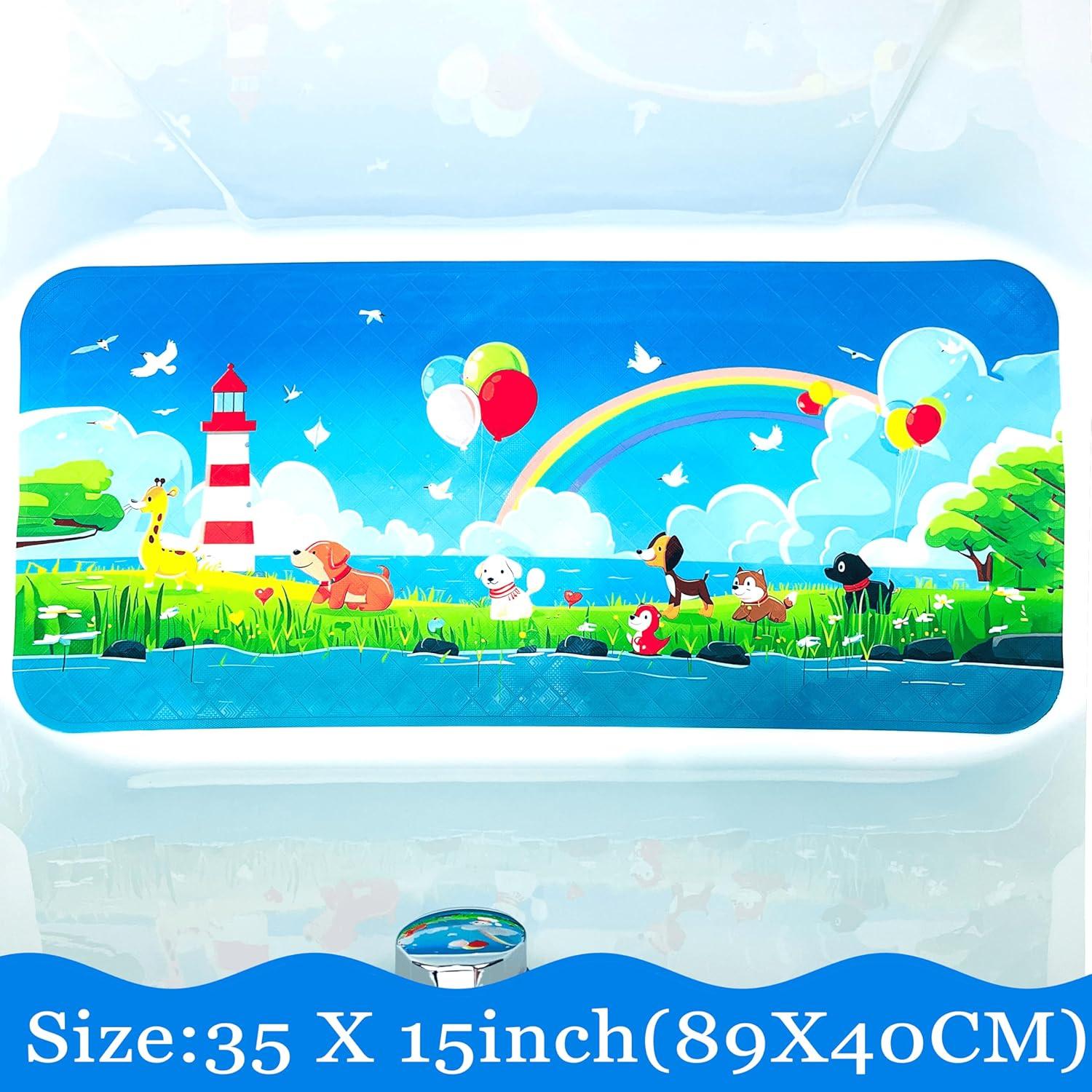 Alfombrilla Antideslizante para Bañera BOPPIE 89x38 cm Arcoíris