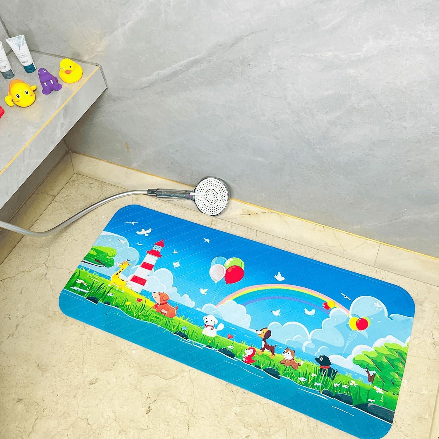 Alfombrilla Antideslizante para Bañera BOPPIE 89x38 cm Arcoíris