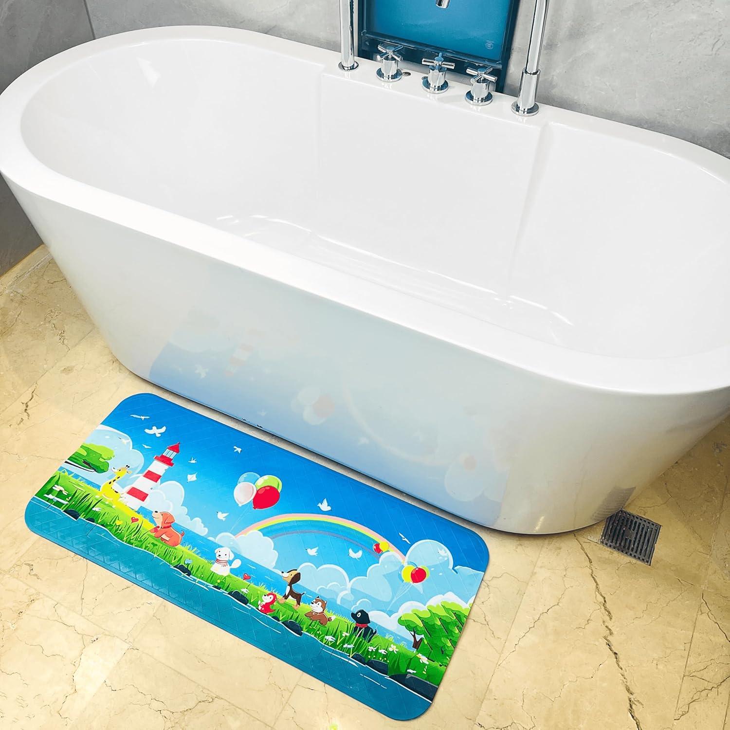 Alfombrilla Antideslizante para Bañera BOPPIE 89x38 cm Arcoíris