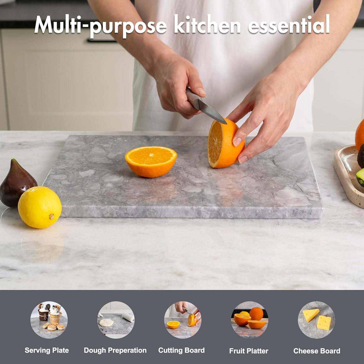 Tabla de Cortar de Mármol Natural Koville 40.6x30.5cm Gris