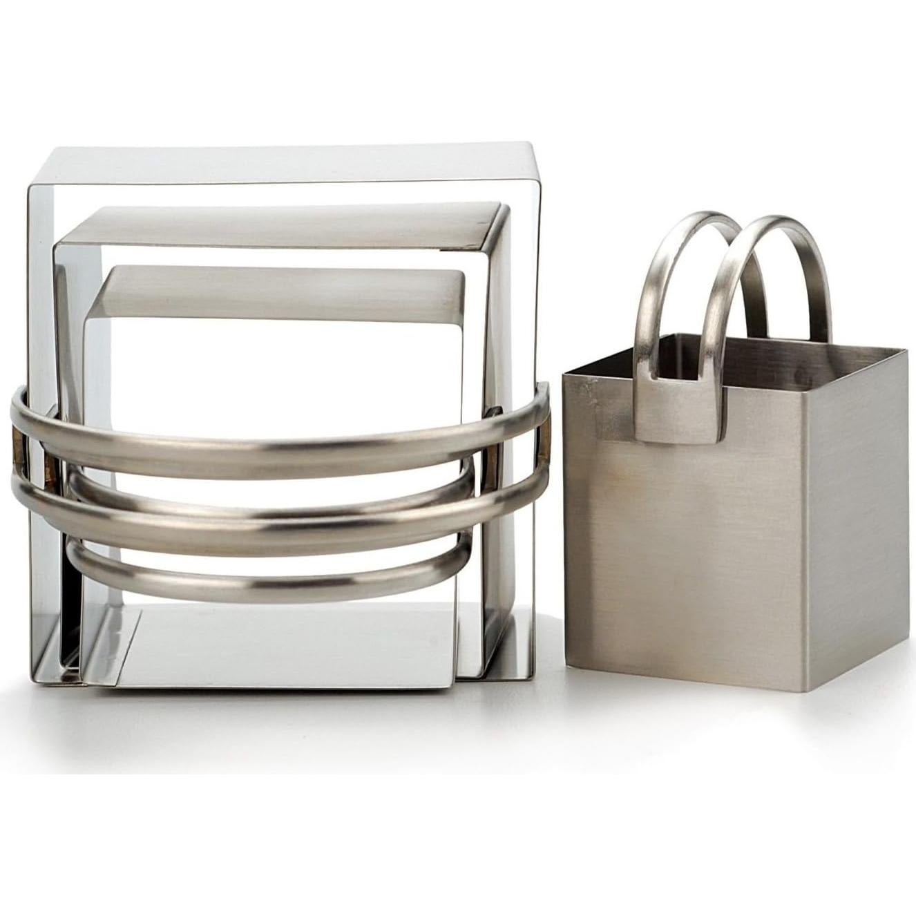 Cortadores de Galletas Cuadrados RSVP Internacional - Acero Inoxidable, Juego de 4