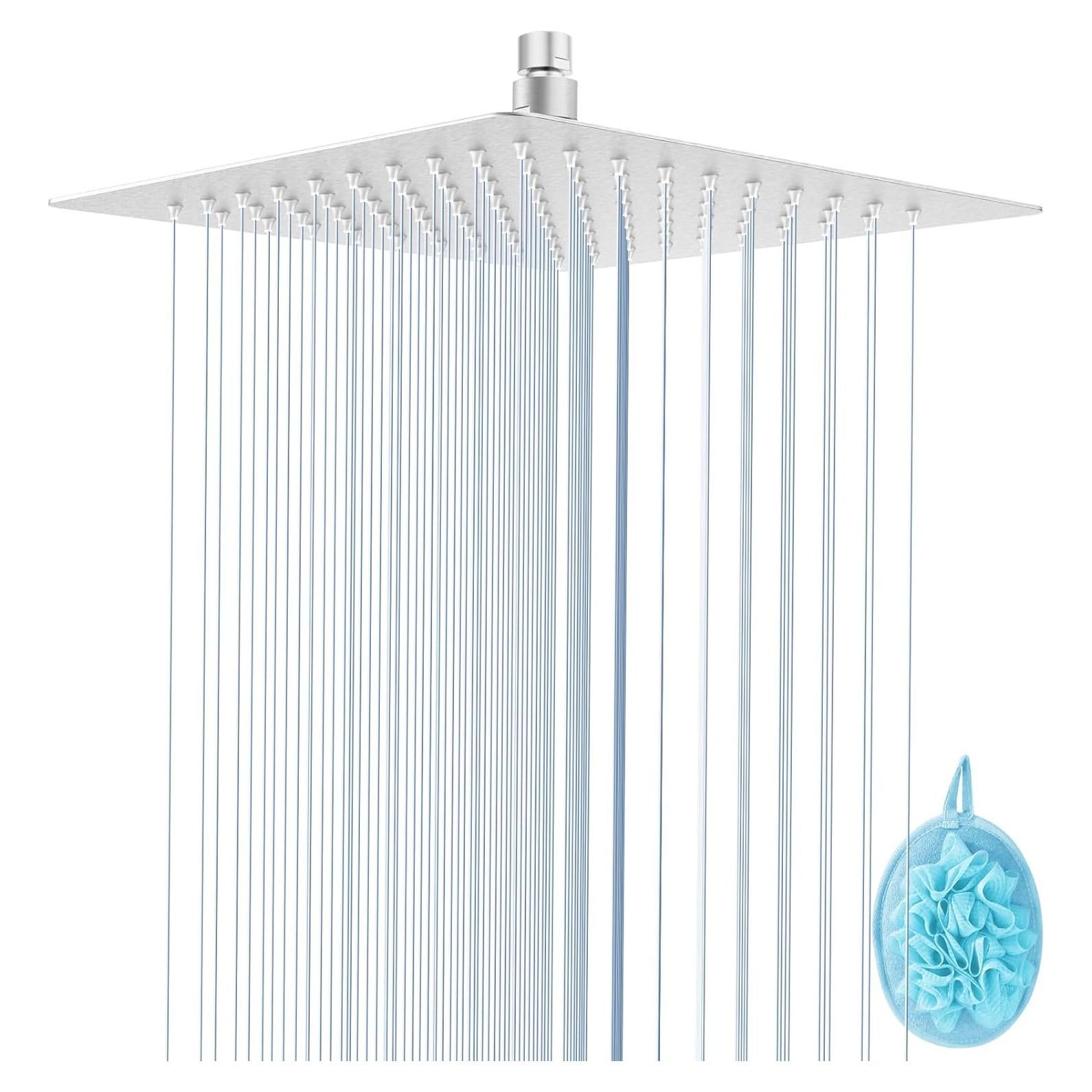 Cabezal de Ducha de Lluvia BORLON 10" Acero Inoxidable Niquelado